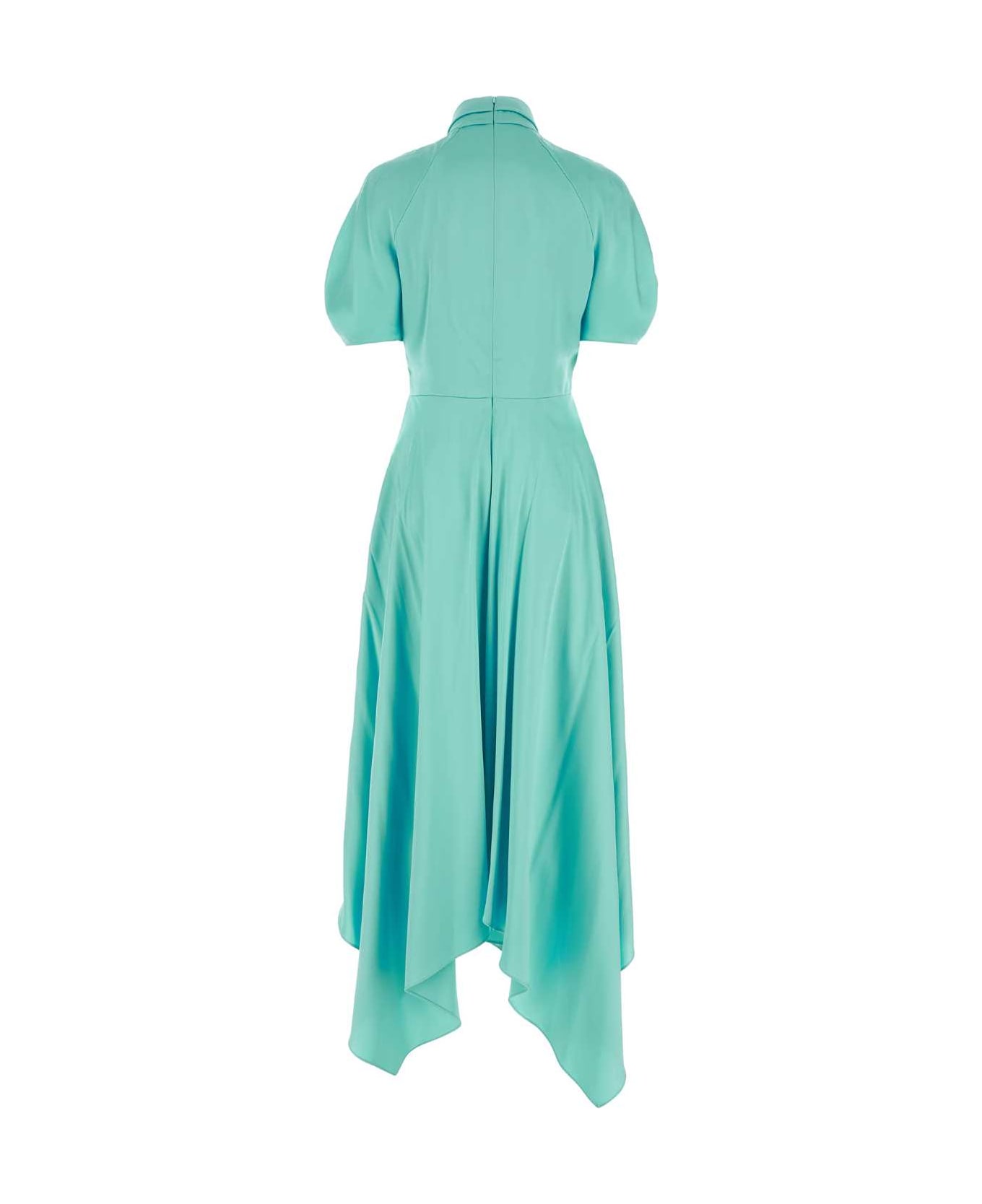 Stella McCartney Sea Green Satin Dress - AQUAMARINE