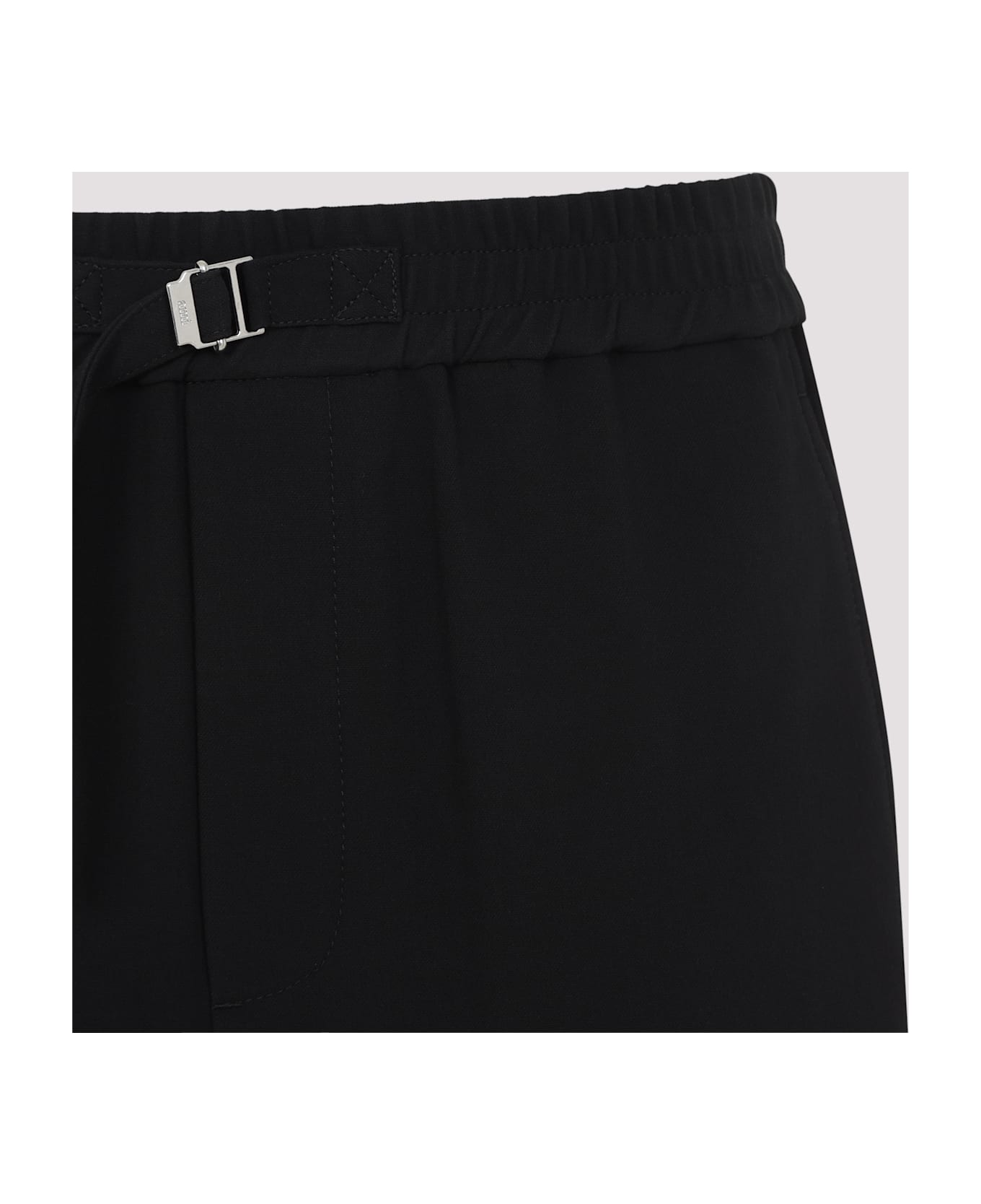 Ami Alexandre Mattiussi Loose Elasticated Large Bermuda - Black