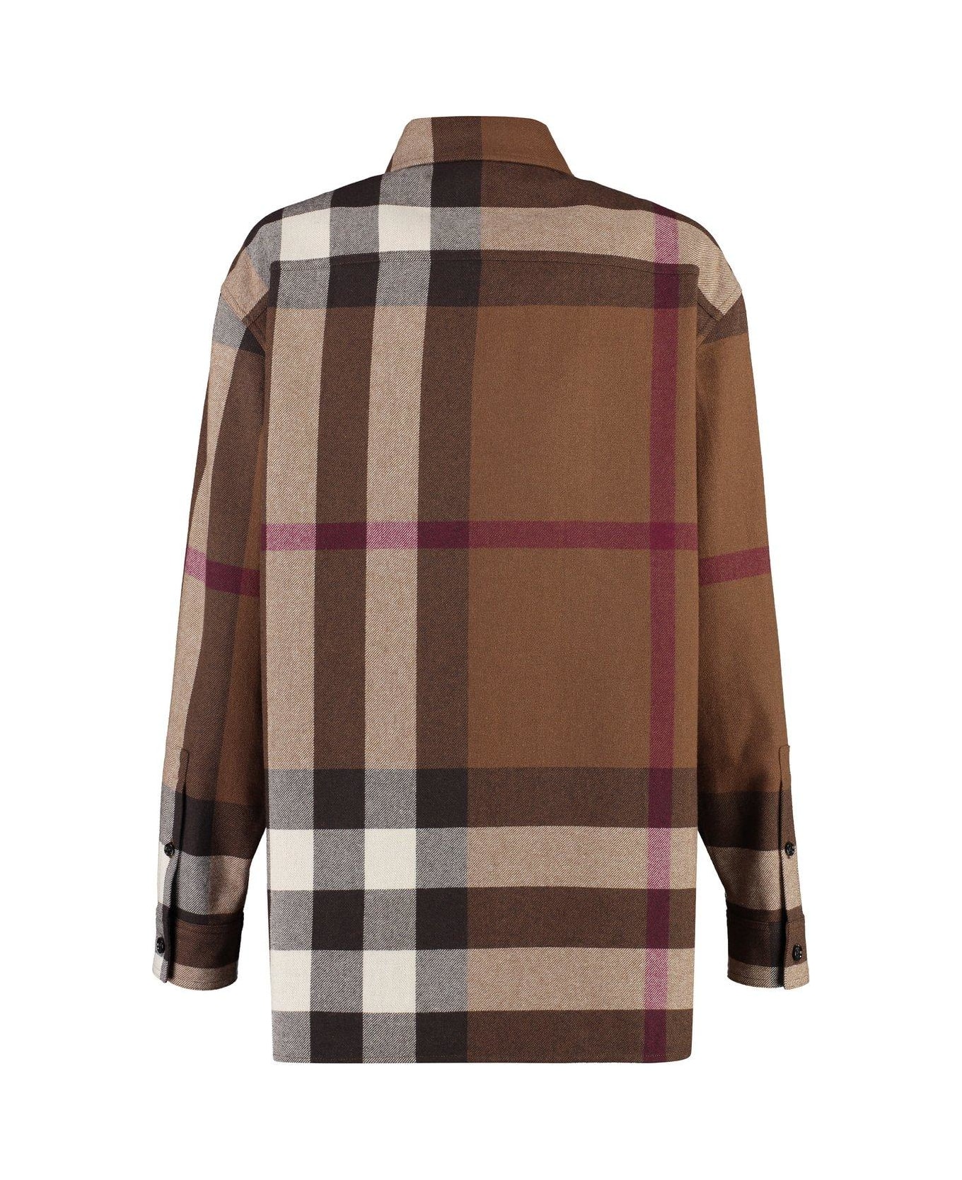 Burberry Haymarket Check-pattern Buttoned Shirt - Brown