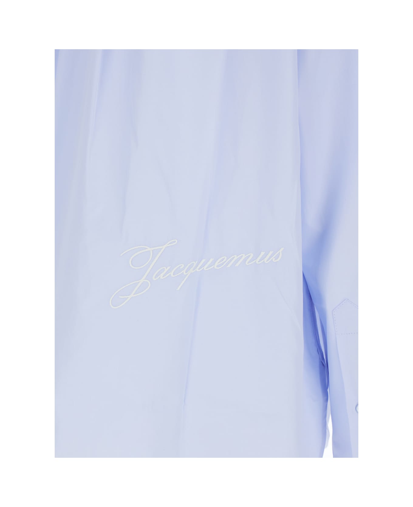 Jacquemus 
simon
 Light Blue Shirt With Logo Lettering On The Front In Cotton Man - Light blue