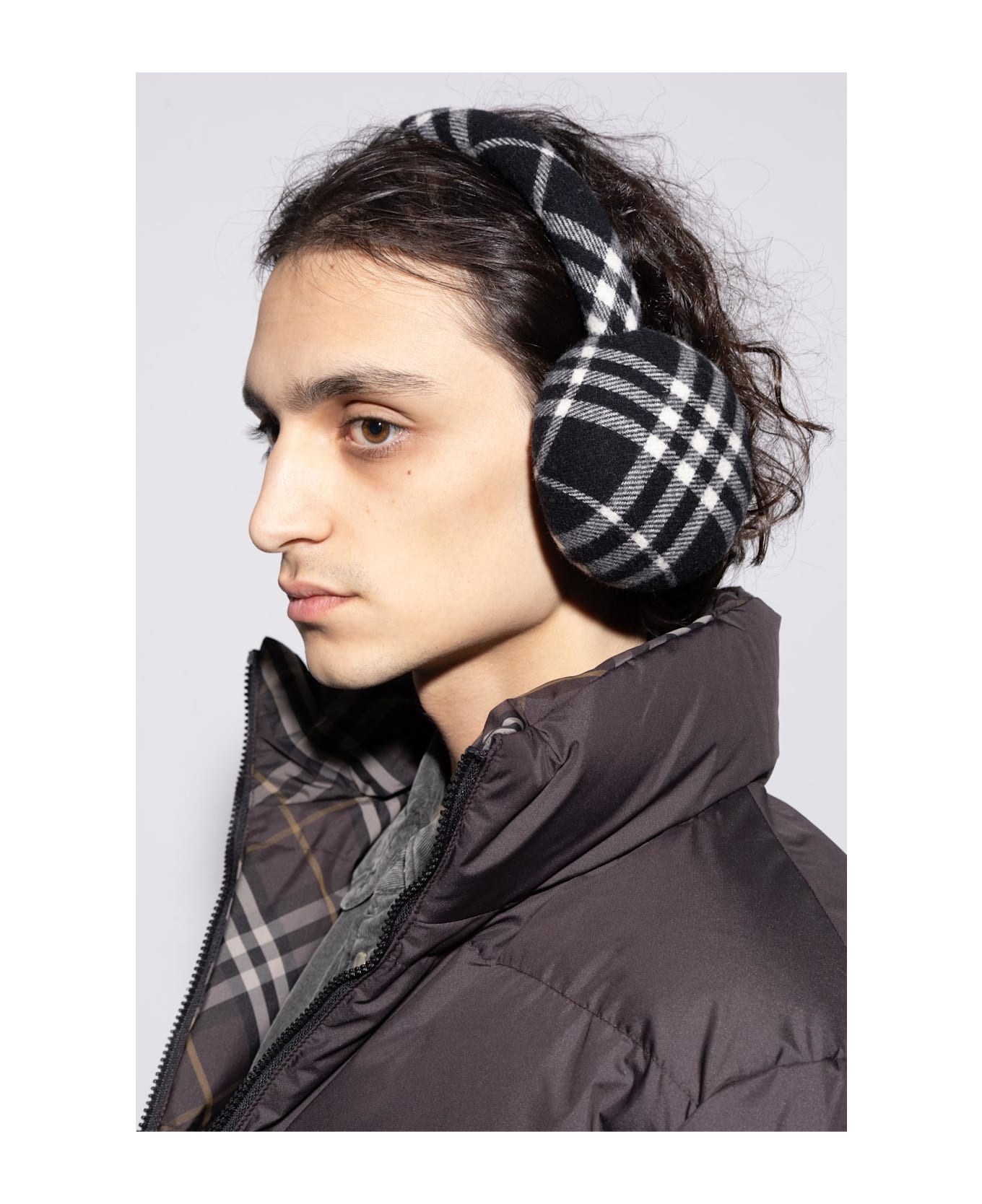 Burberry Wool Earmuffs - BLACK/CALICO IP CHK