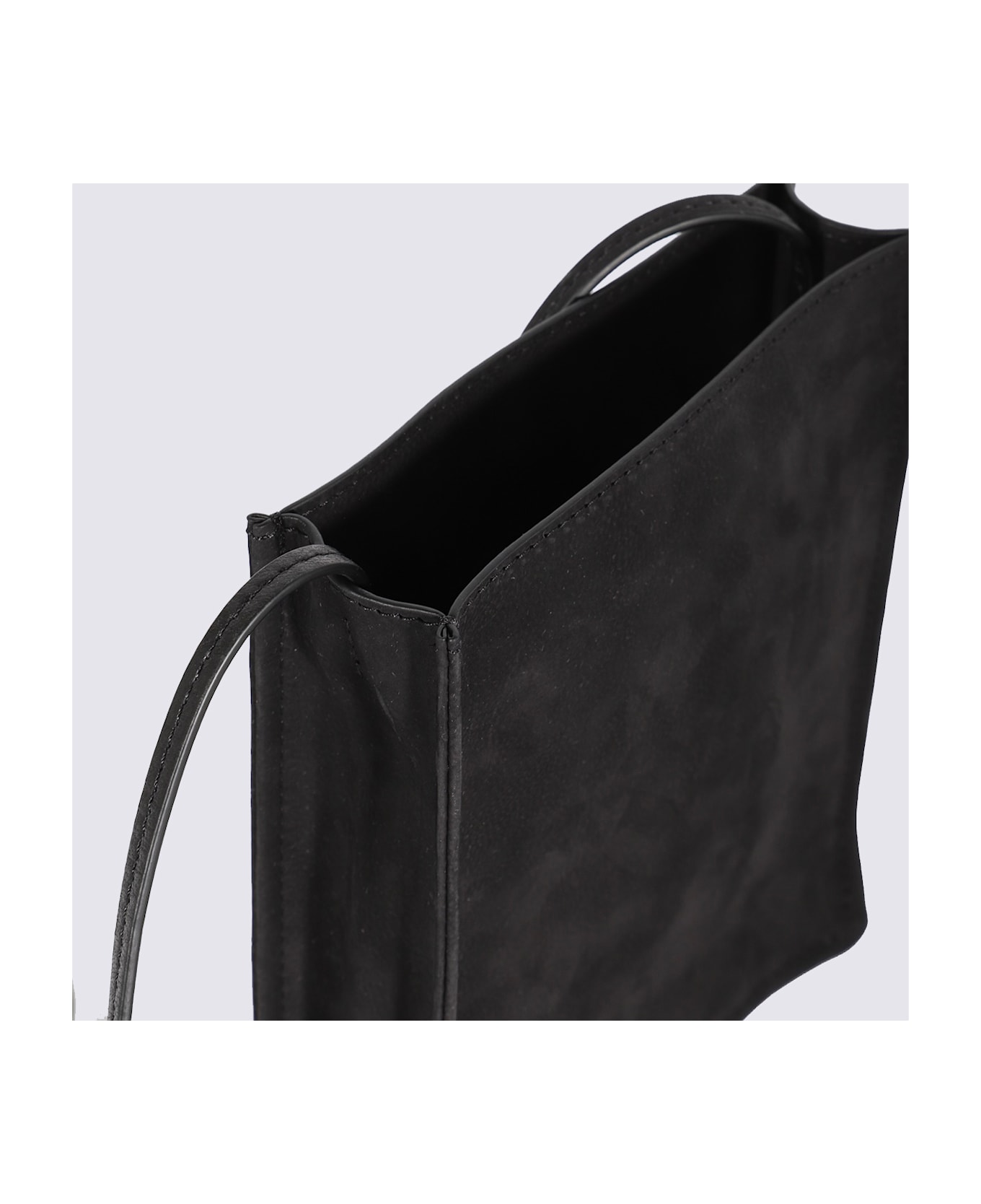 The Row Black Leather Crossbody Bag - BLACK ANS