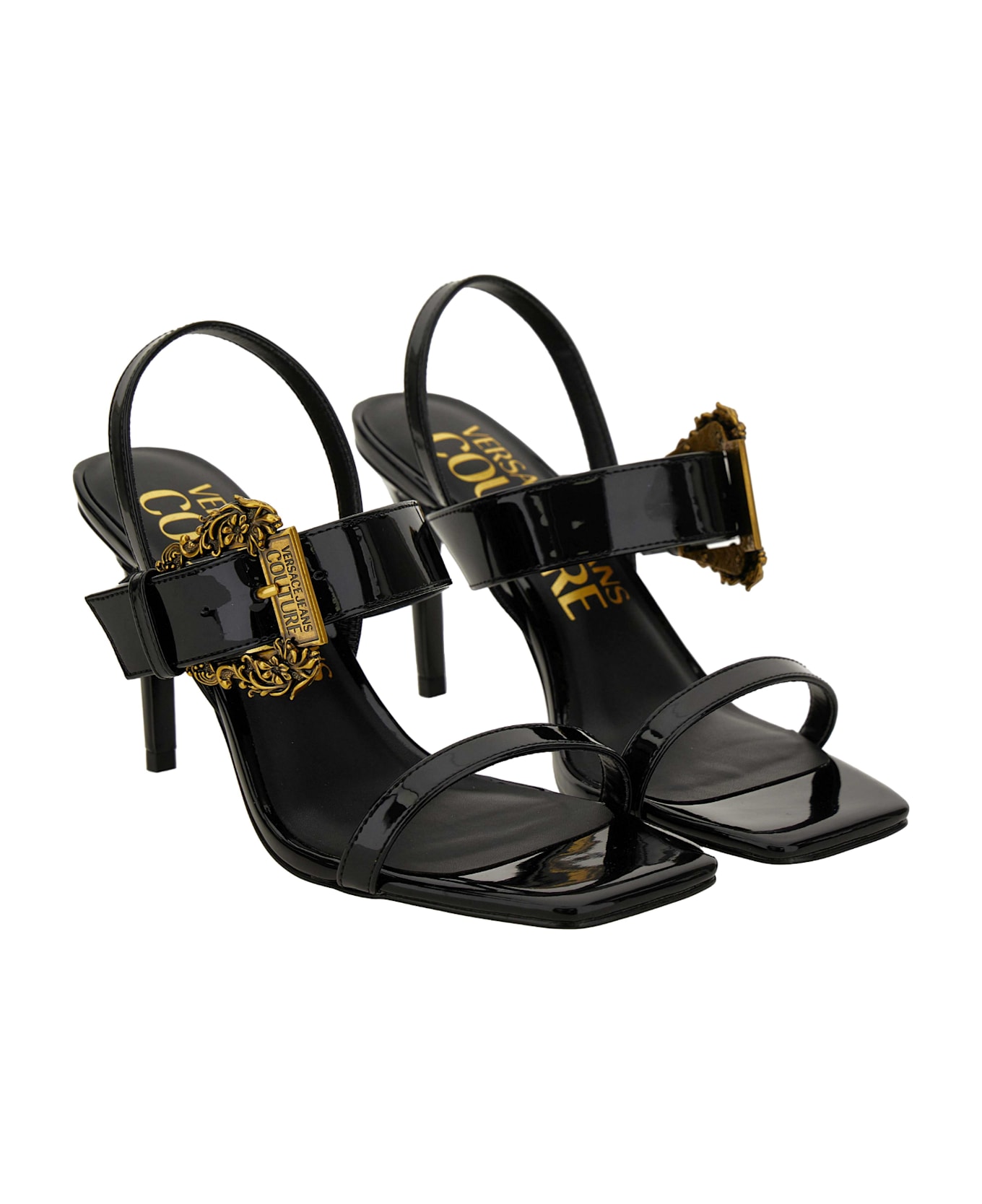 Versace Jeans Couture Open Sandals - Black
