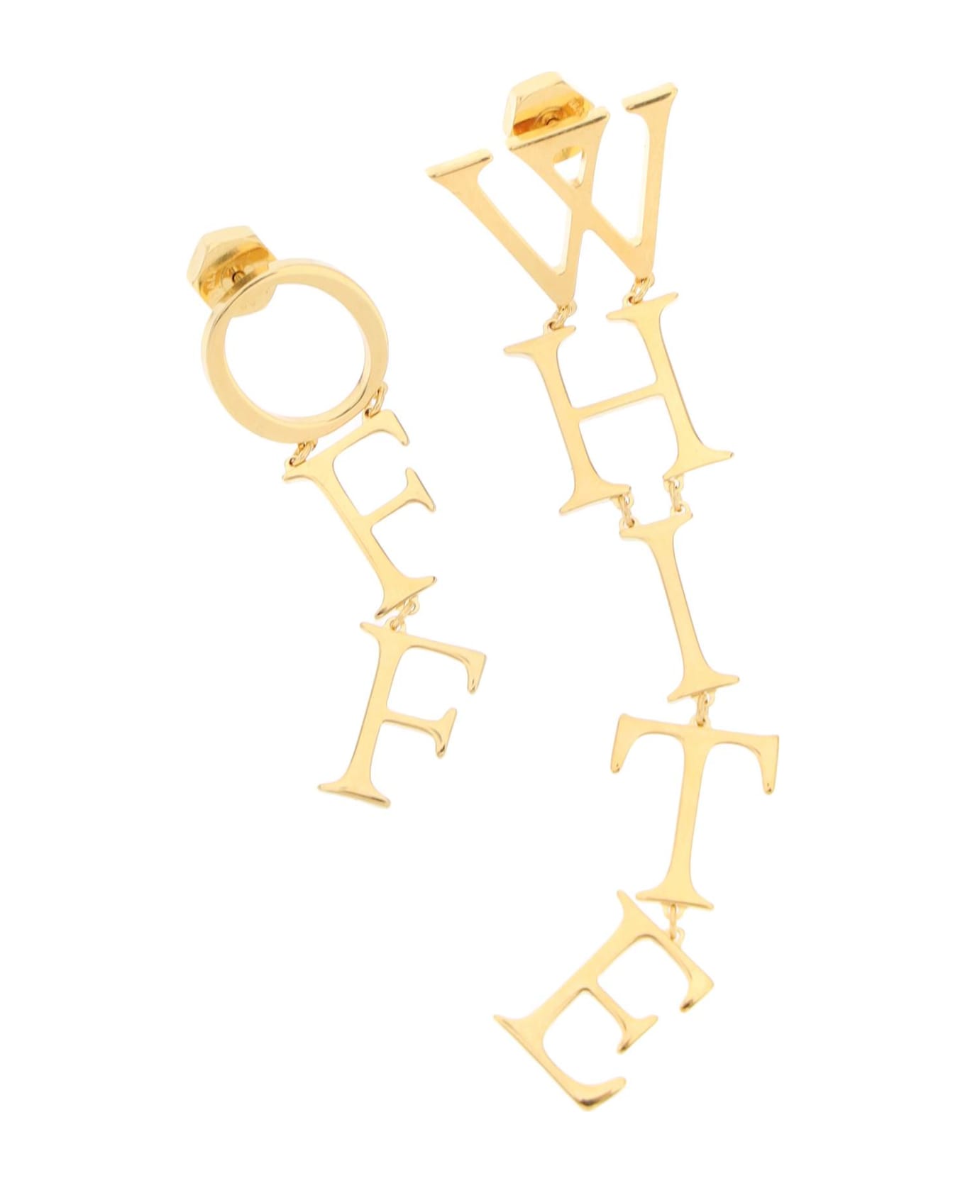 Off-White Logo Pendant Earrings - GOLD NO COLOR (Gold)