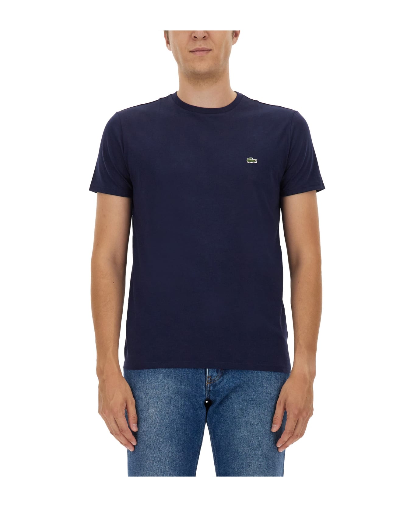 Lacoste T-shirt With Logo - Blue Tシャツ