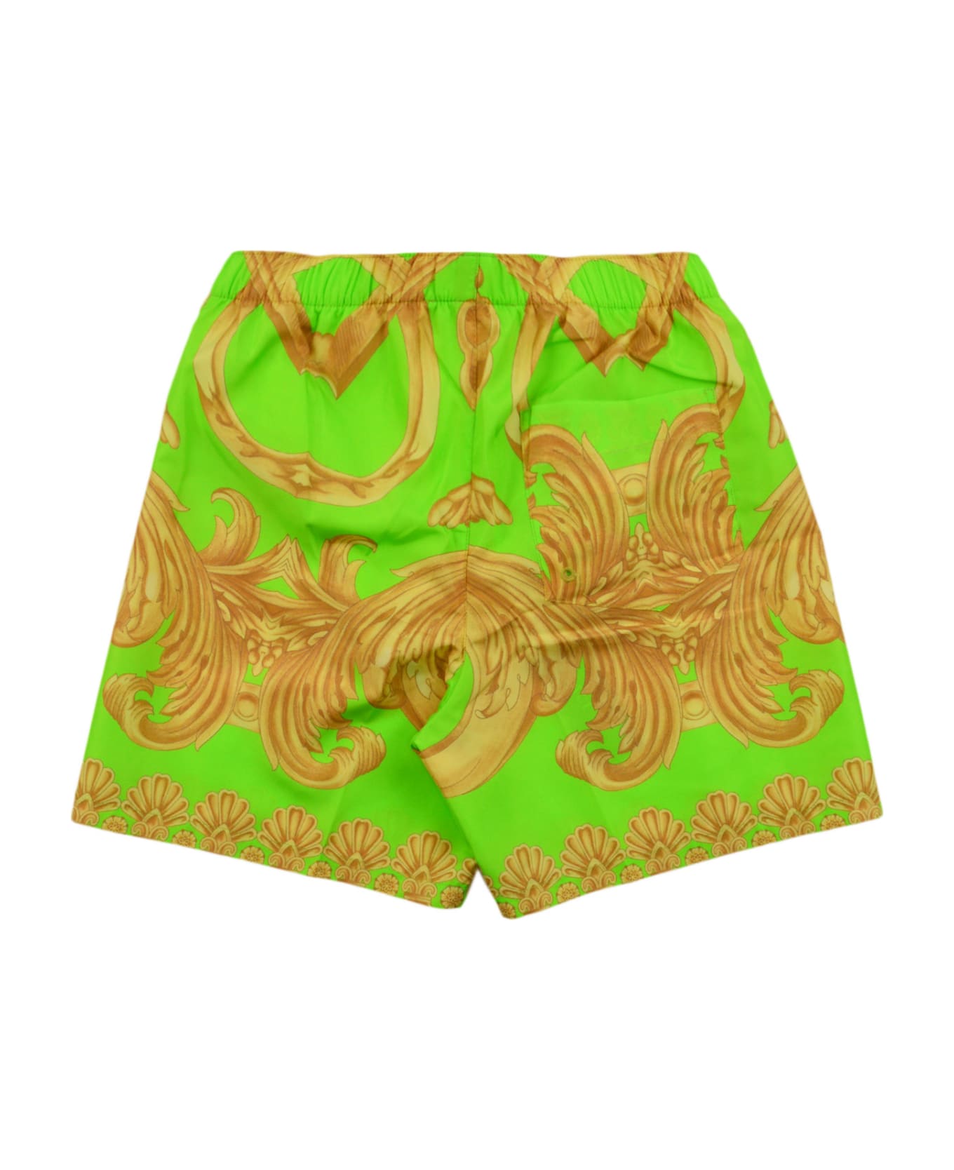 Versace Baroque Beach Shorts - Green