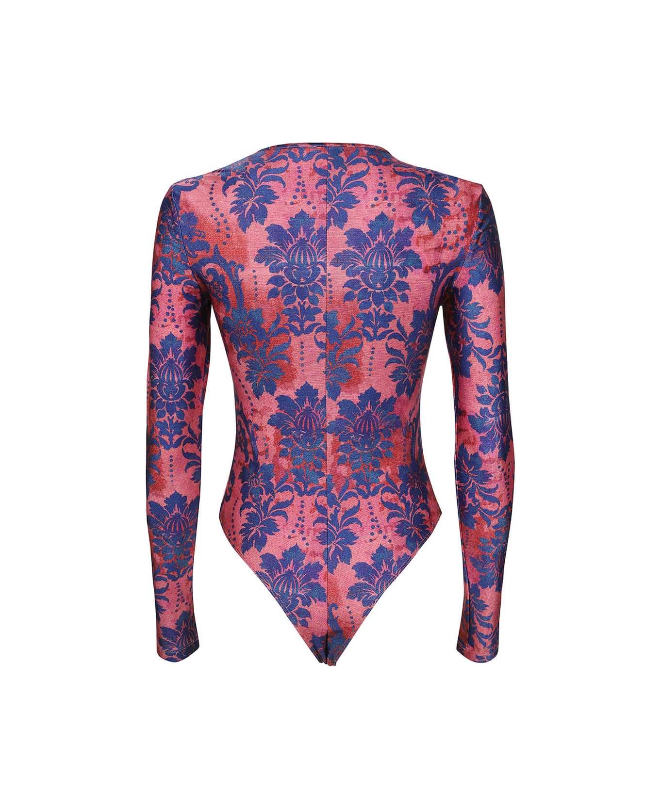 Versace Jeans Couture Long Sleeve Bodysuit - Pink ボディスーツ