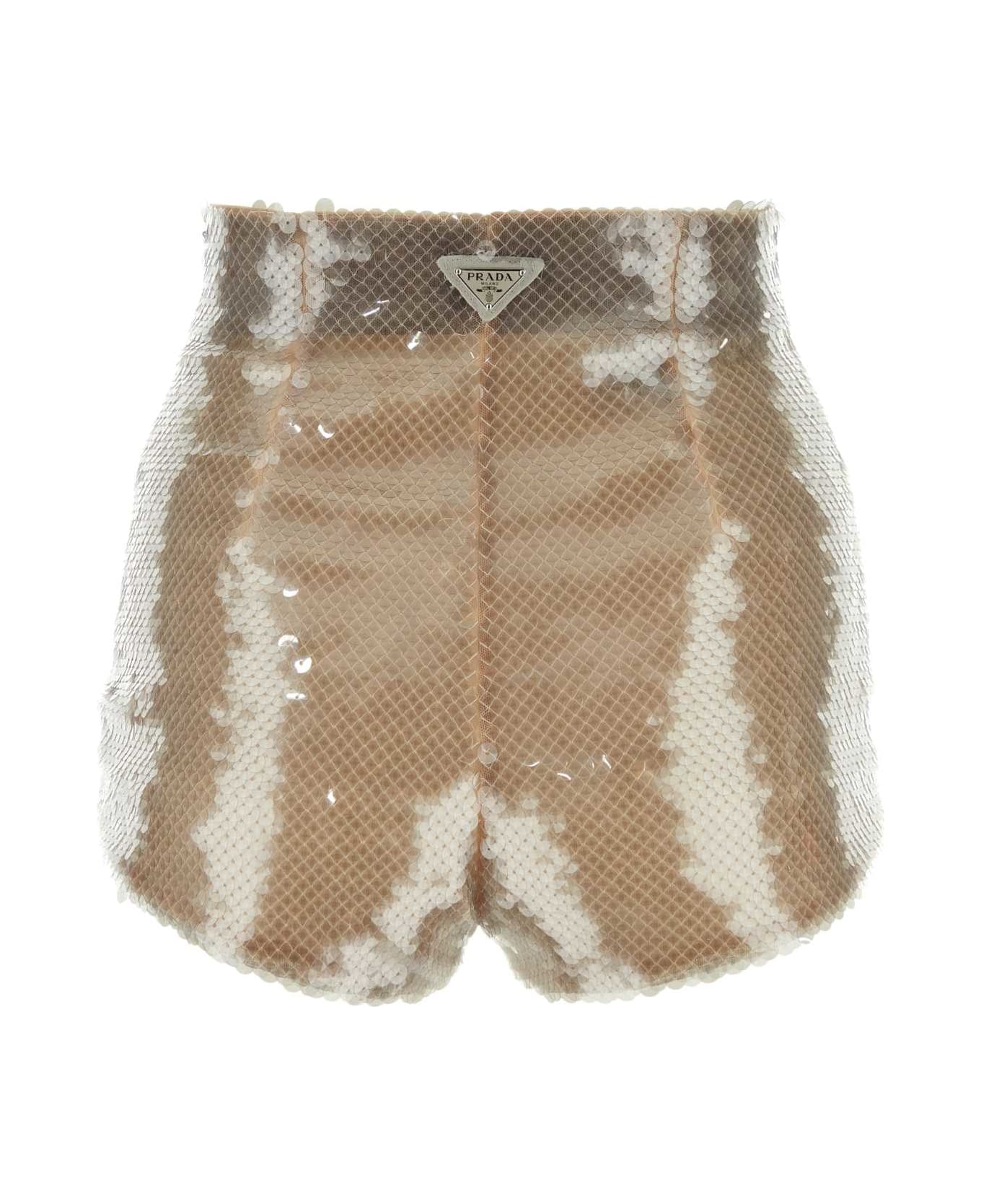 Prada Embellished Tulle Shorts - PERLA ショートパンツ