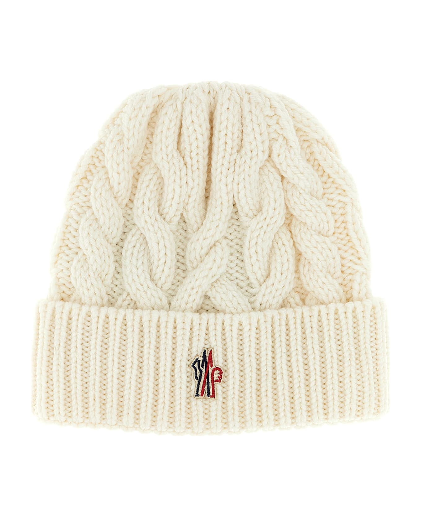 Moncler Grenoble Braided Wool Beanie - White