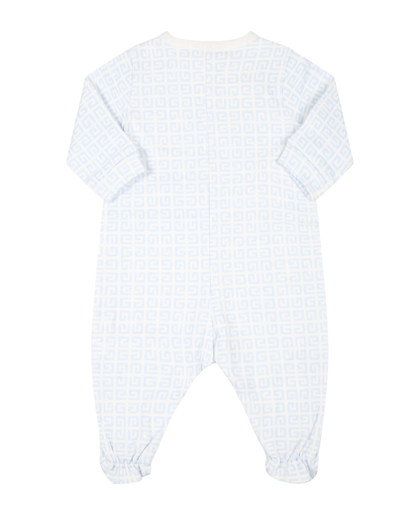 Givenchy White Babygrow For Baby Girl With Iconic G - White
