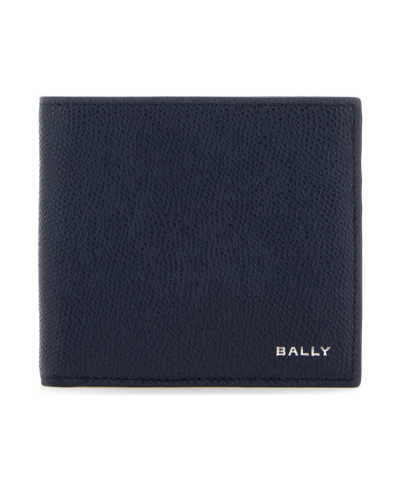 Bally Slate Leather Flag Wallet - MARINEBALEINEPAL