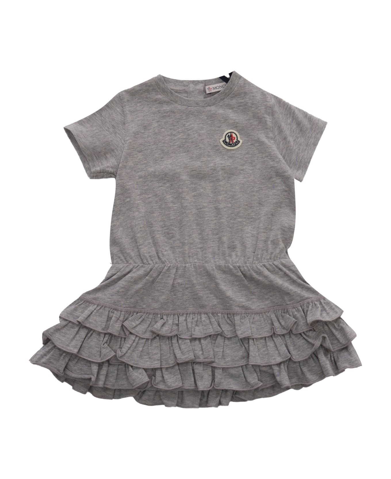 Moncler Gray Dress With Logo - GREY ワンピース＆ドレス