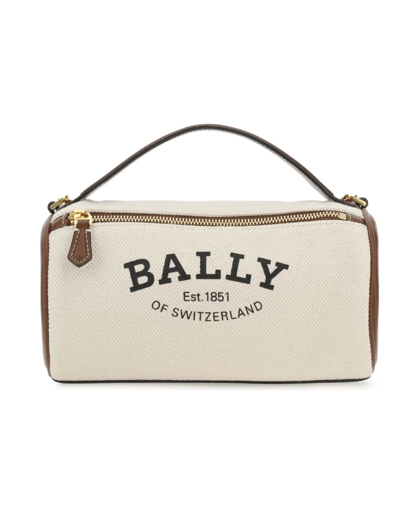 Bally Two-tone Canvas And Leather Calyn Handbag - NATURALCUEROORO