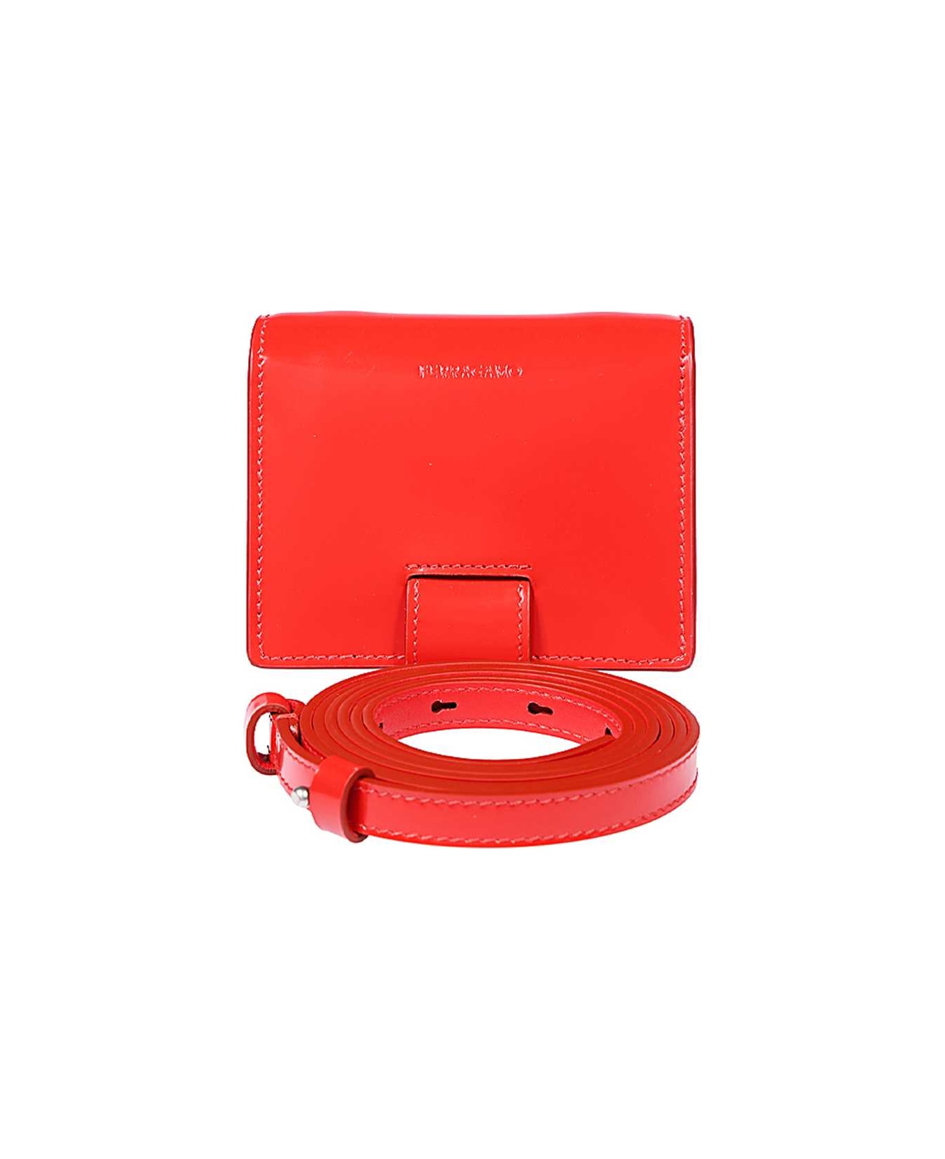 Ferragamo Mini Leather Bag - red