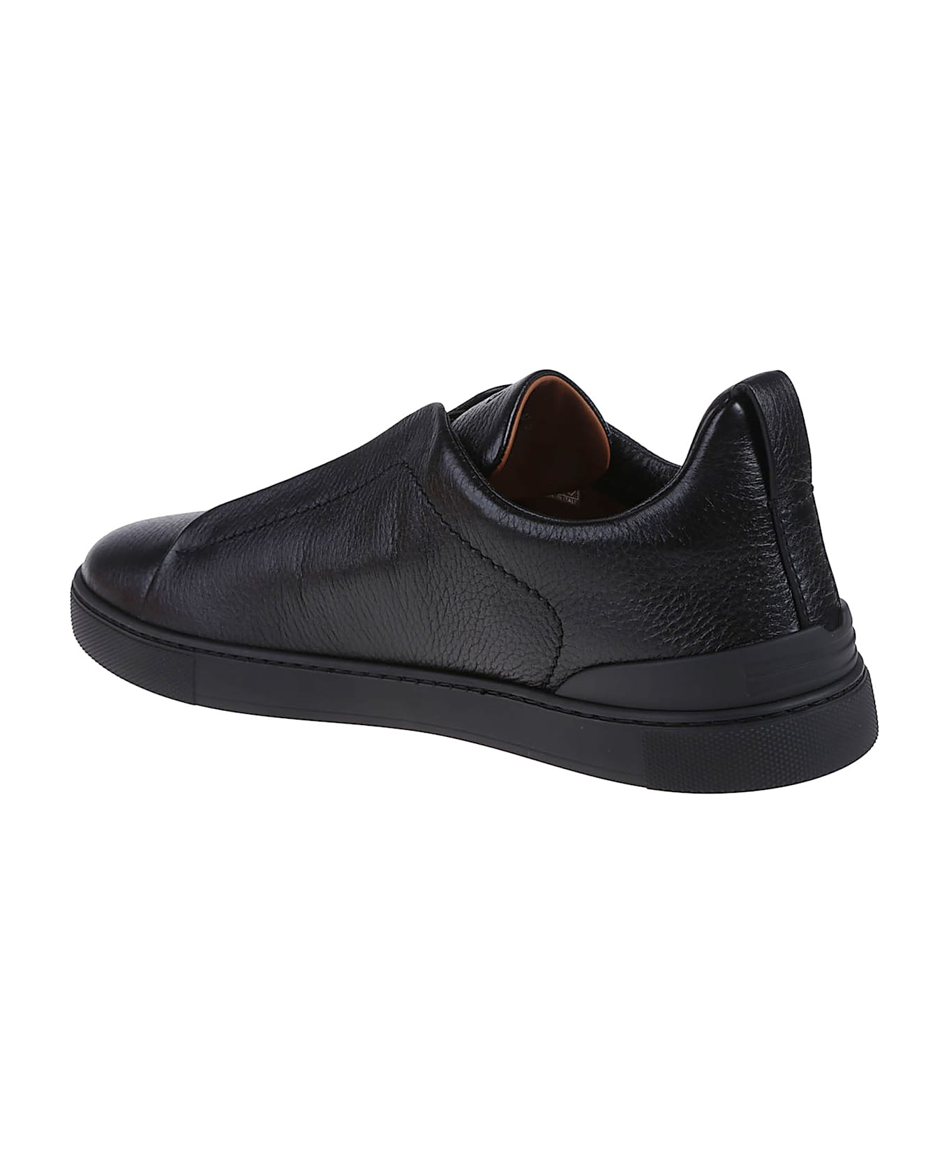 Zegna Triple Stitch Low Top Sneakers - Nee Nero