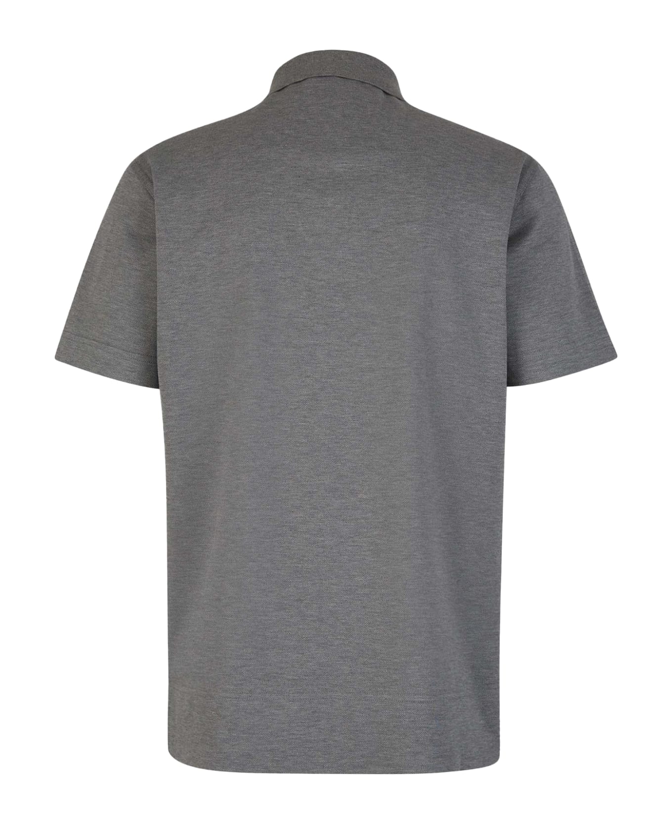 Givenchy Cotton Polo Shirt - LIGHT GREY MELANGE