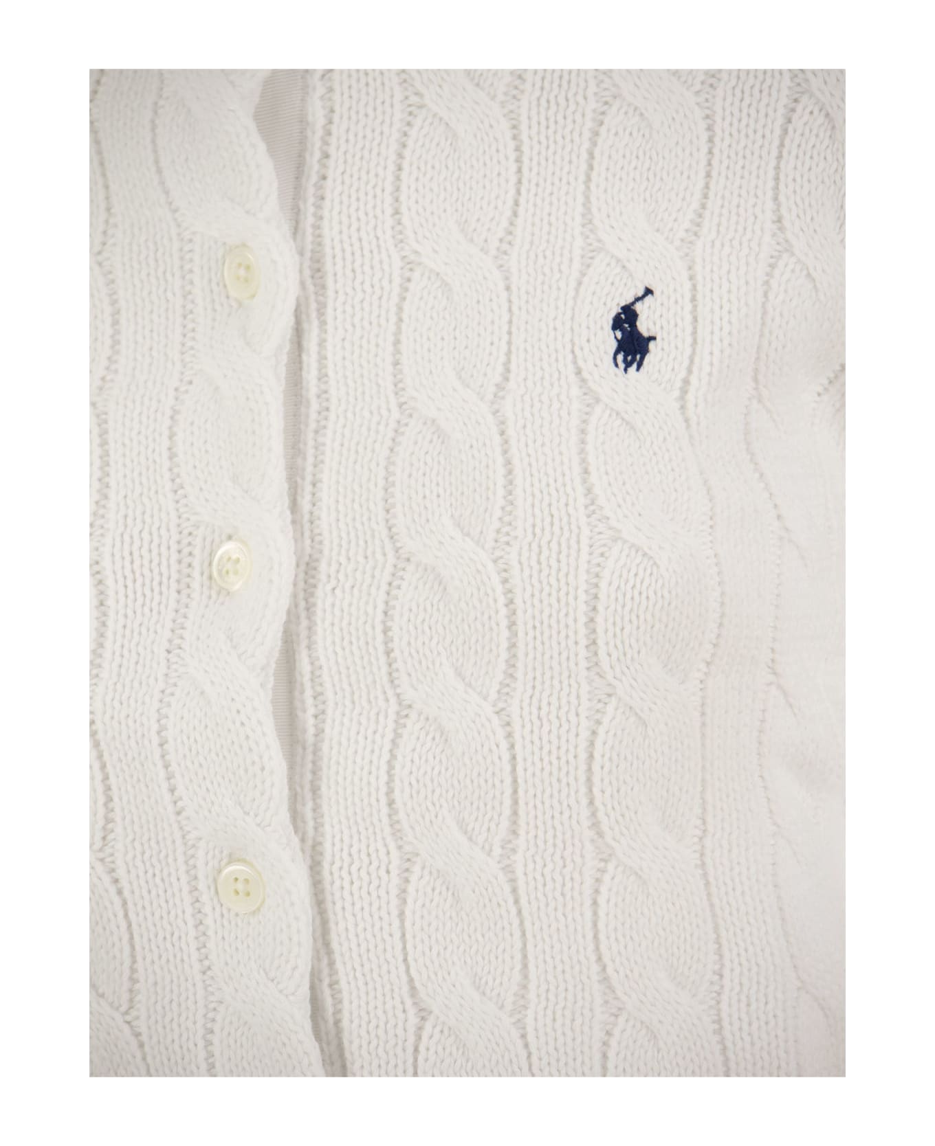 Polo Ralph Lauren Long Sleeve Cardigan - White