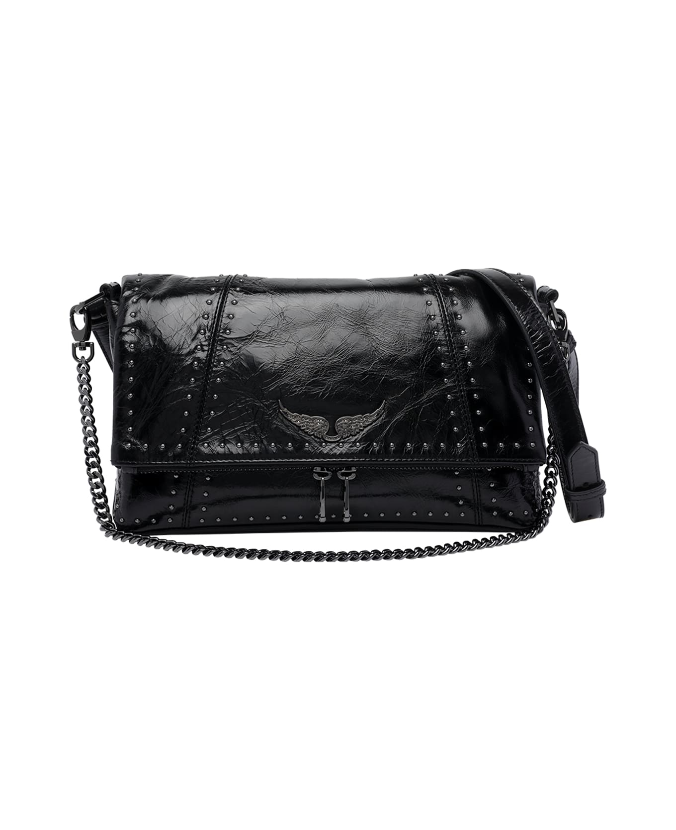 Zadig & Voltaire Rocky Vintage Studs Crossbody Bag - Black