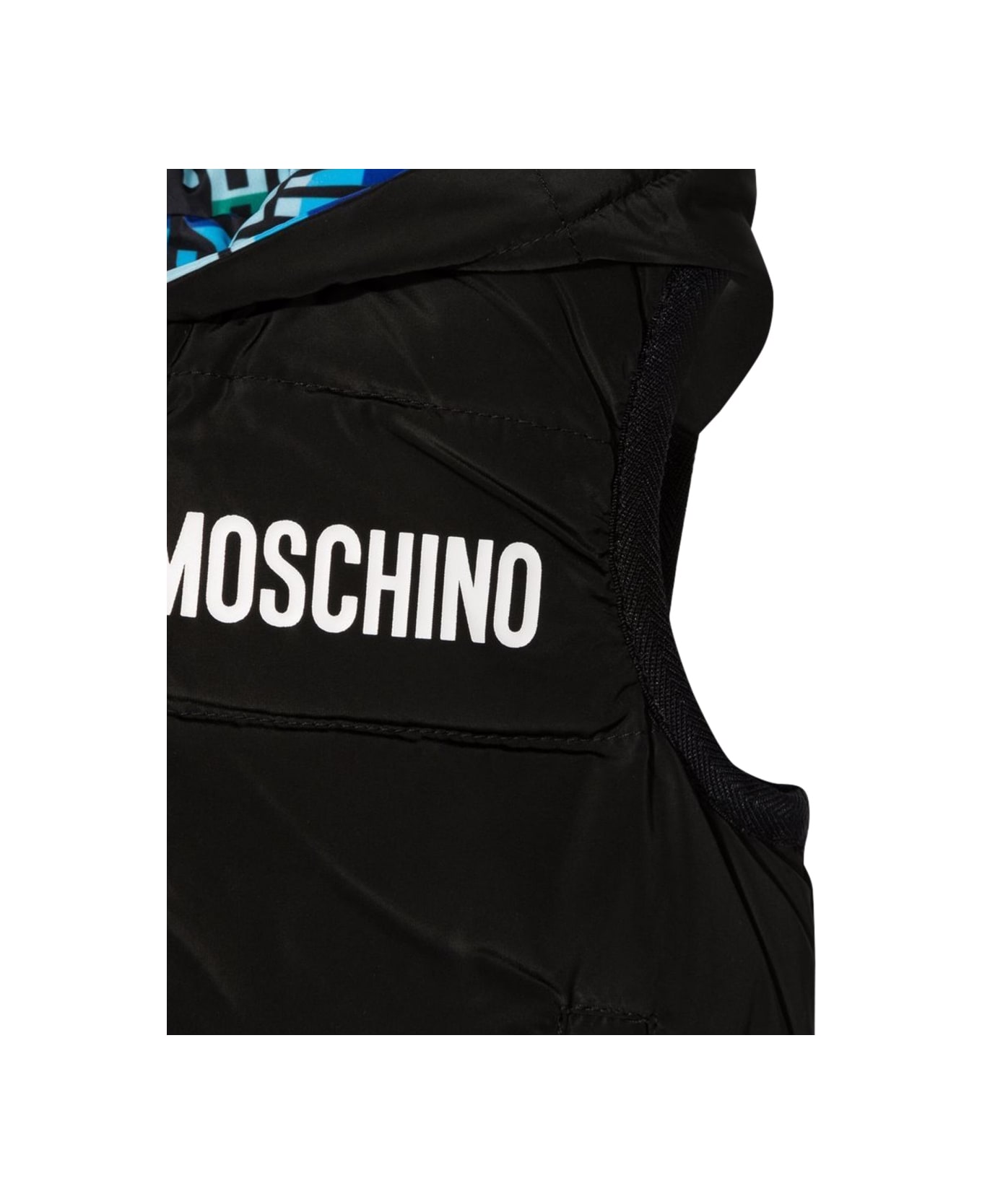 Moschino Gilet Reversibile Con Cappuccio - MULTICOLOUR