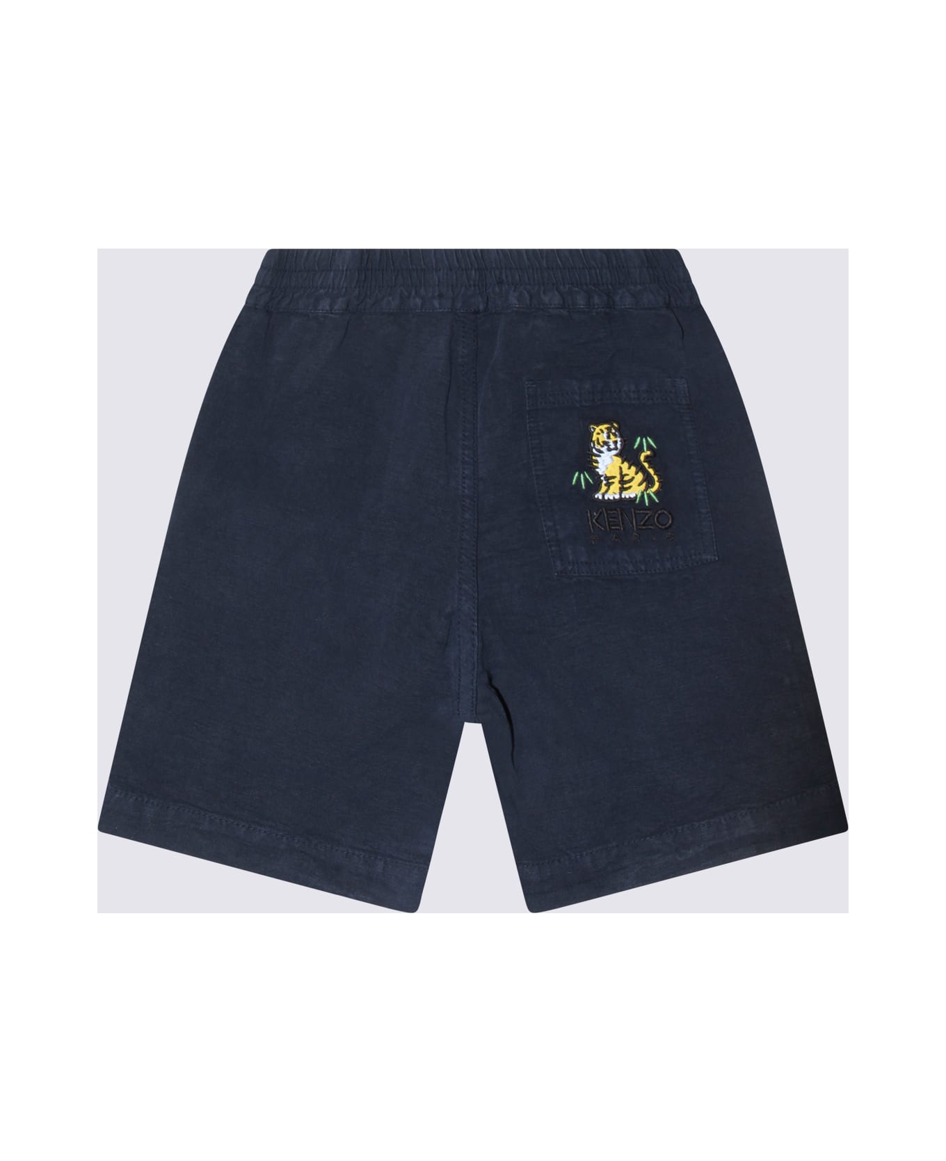 Kenzo Marine Cotton Blend Tiger Shorts - Marine