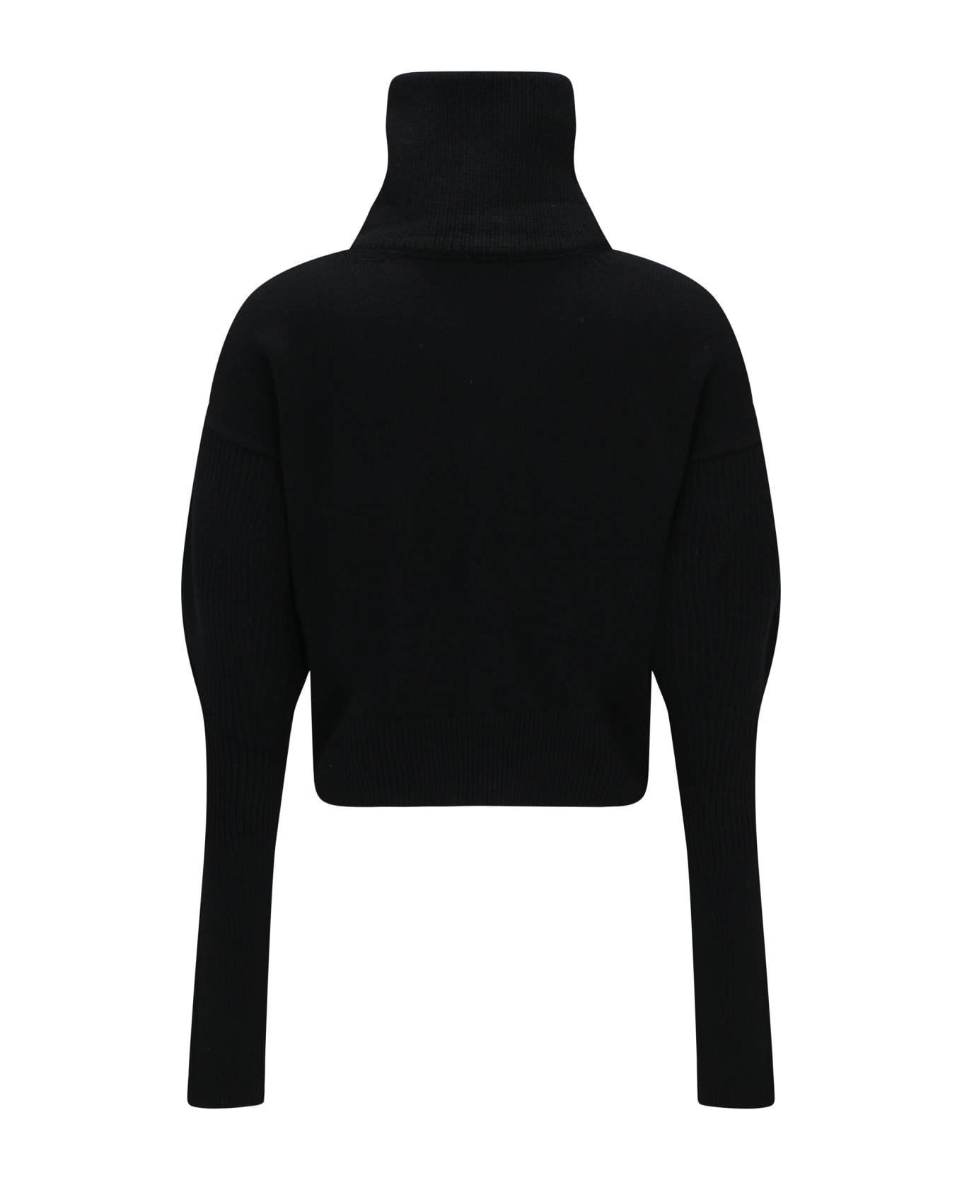 Alexander McQueen Balloon Sleeves Sweater - Black