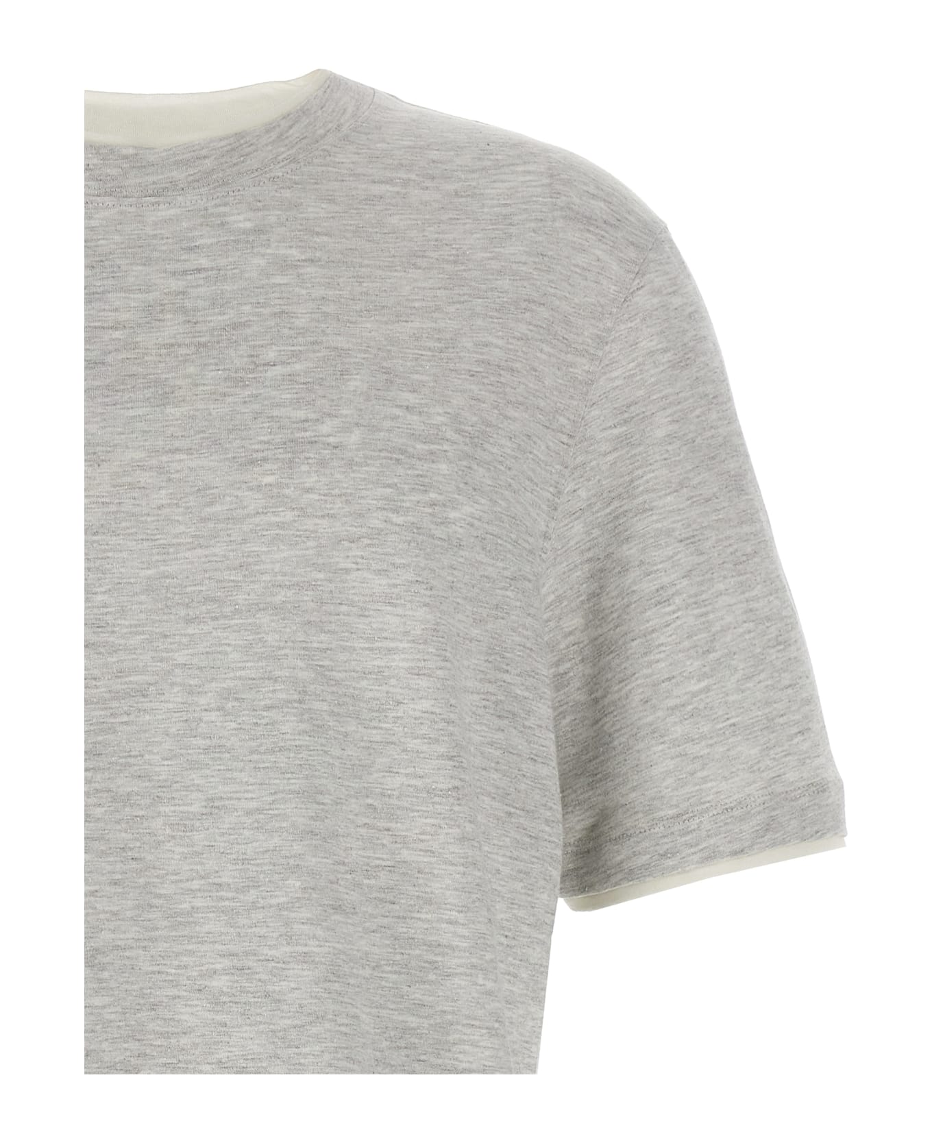 Brunello Cucinelli T-shirt Faux-layering - Gray