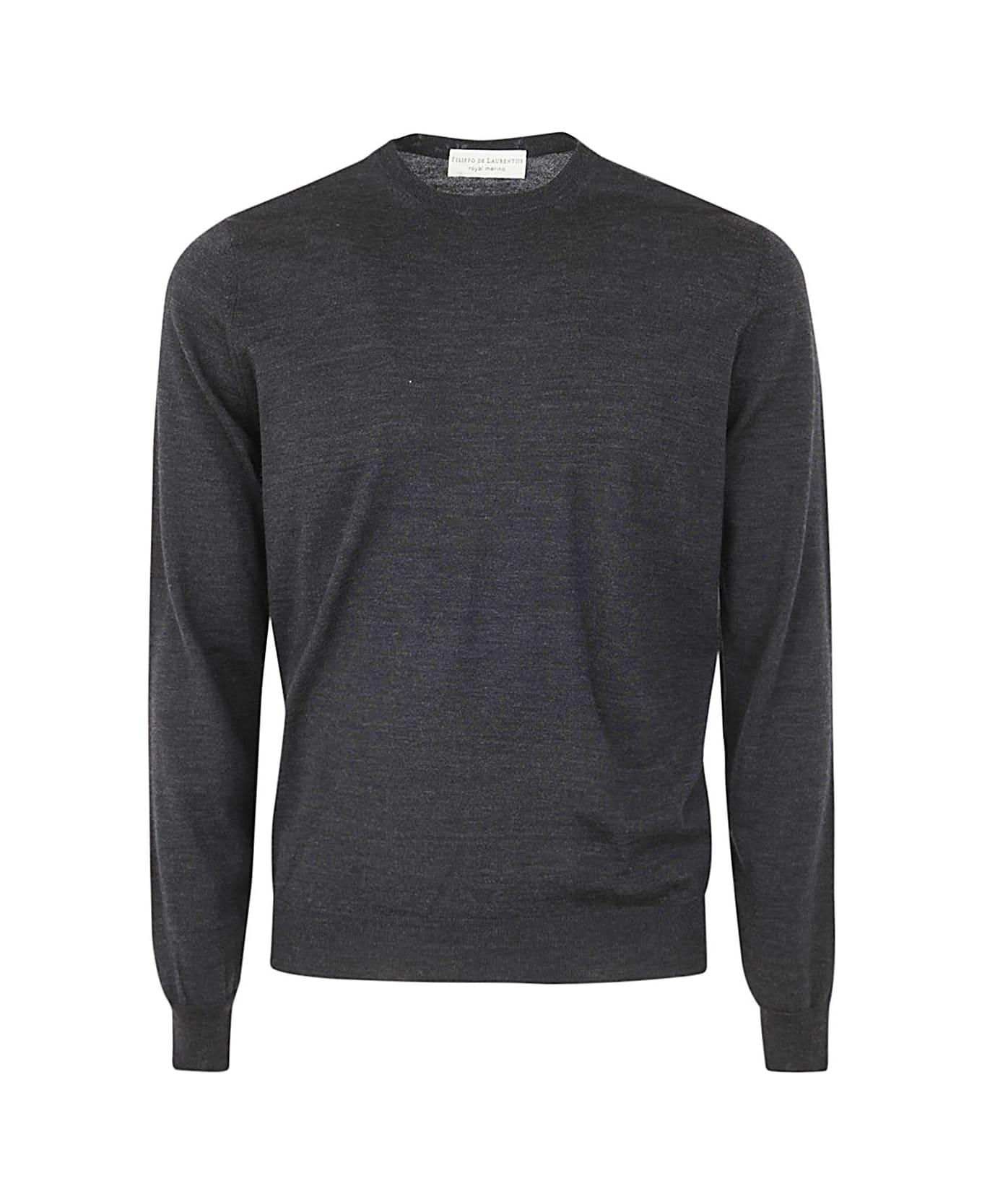 Filippo De Laurentiis Royal Merino Long Sleeves Crew Neck Sweater - Anthracite ニットウェア