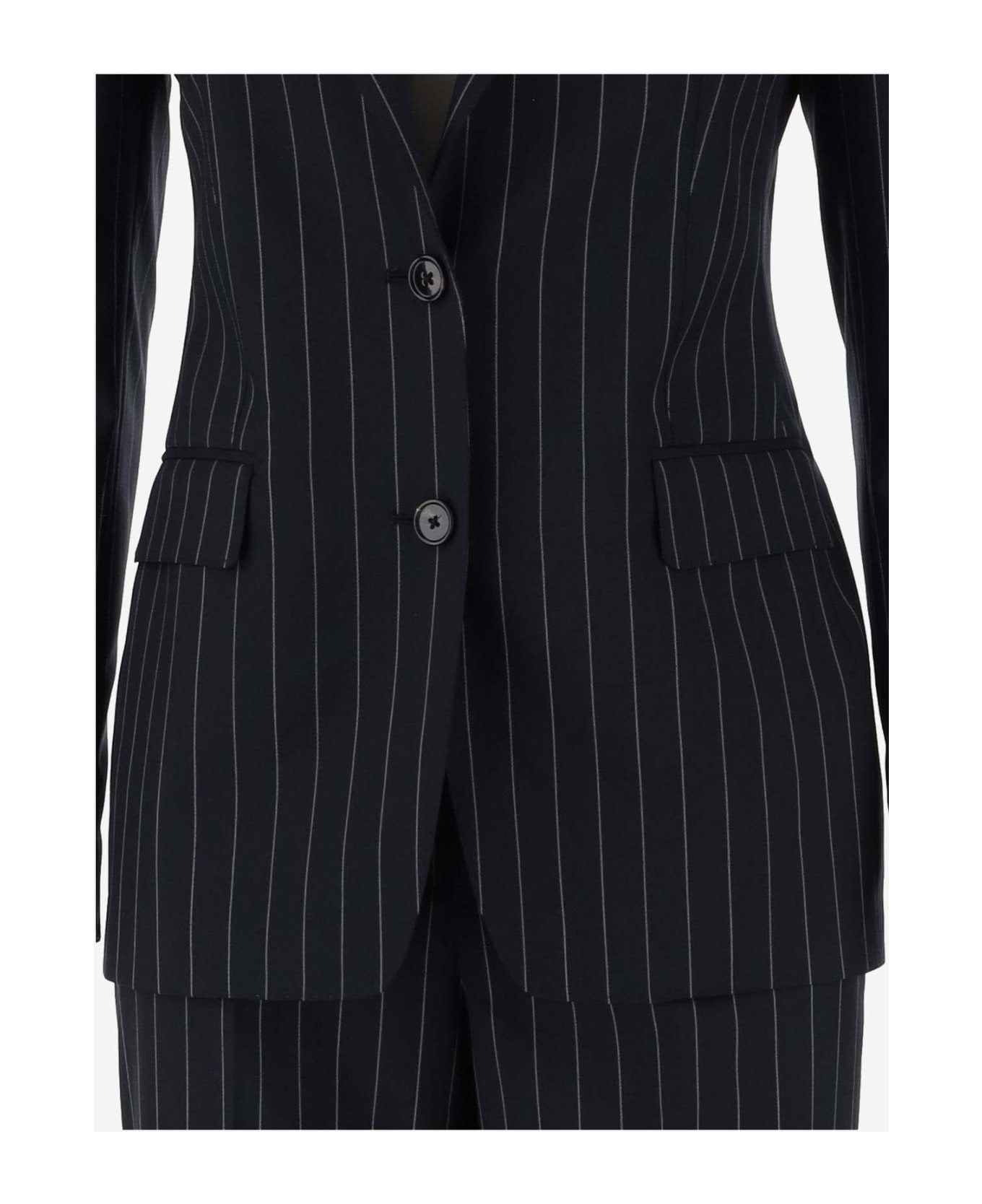 Tagliatore Virgin Wool Pinstripe Suit - Blue スーツ