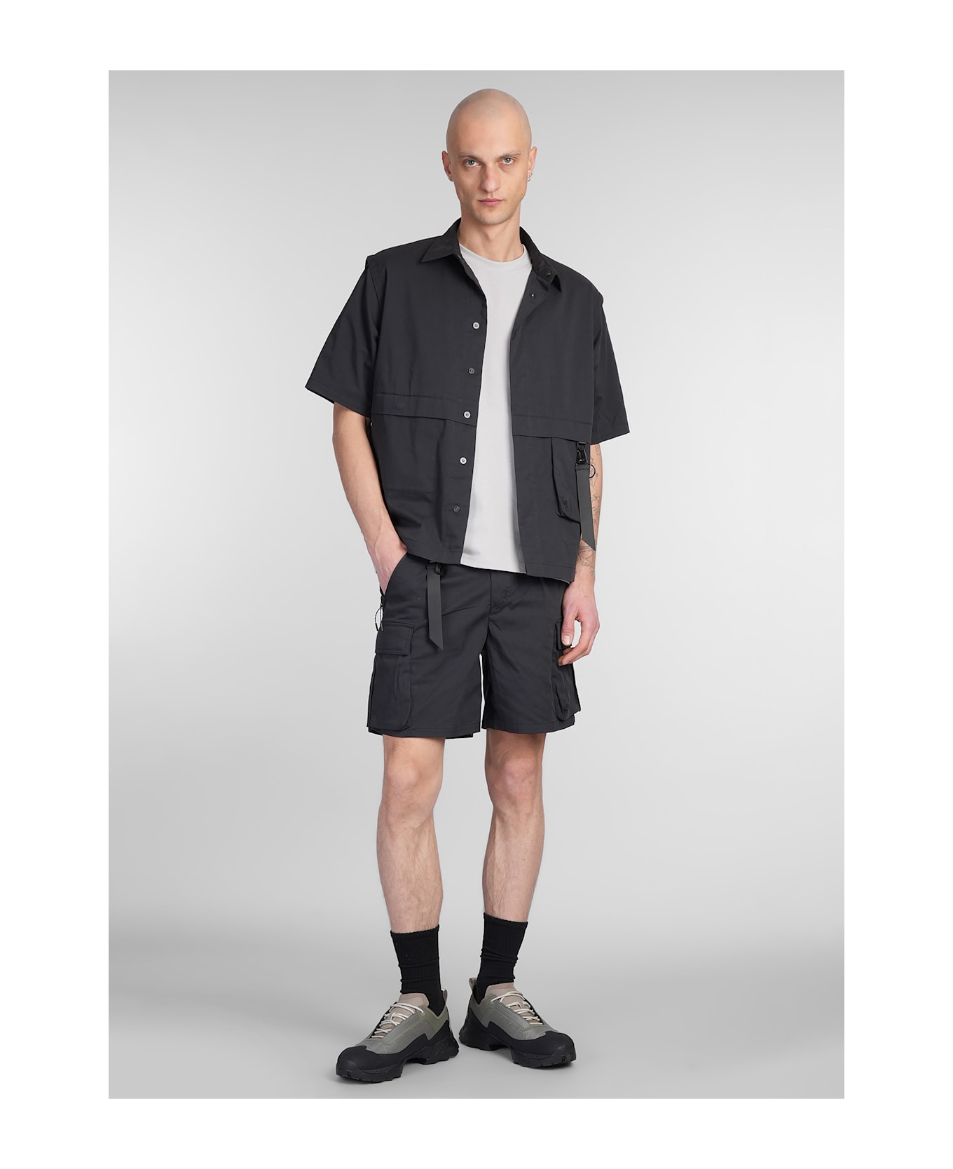 Alpha Industries Utility Shirt Shirt In Black Cotton - black