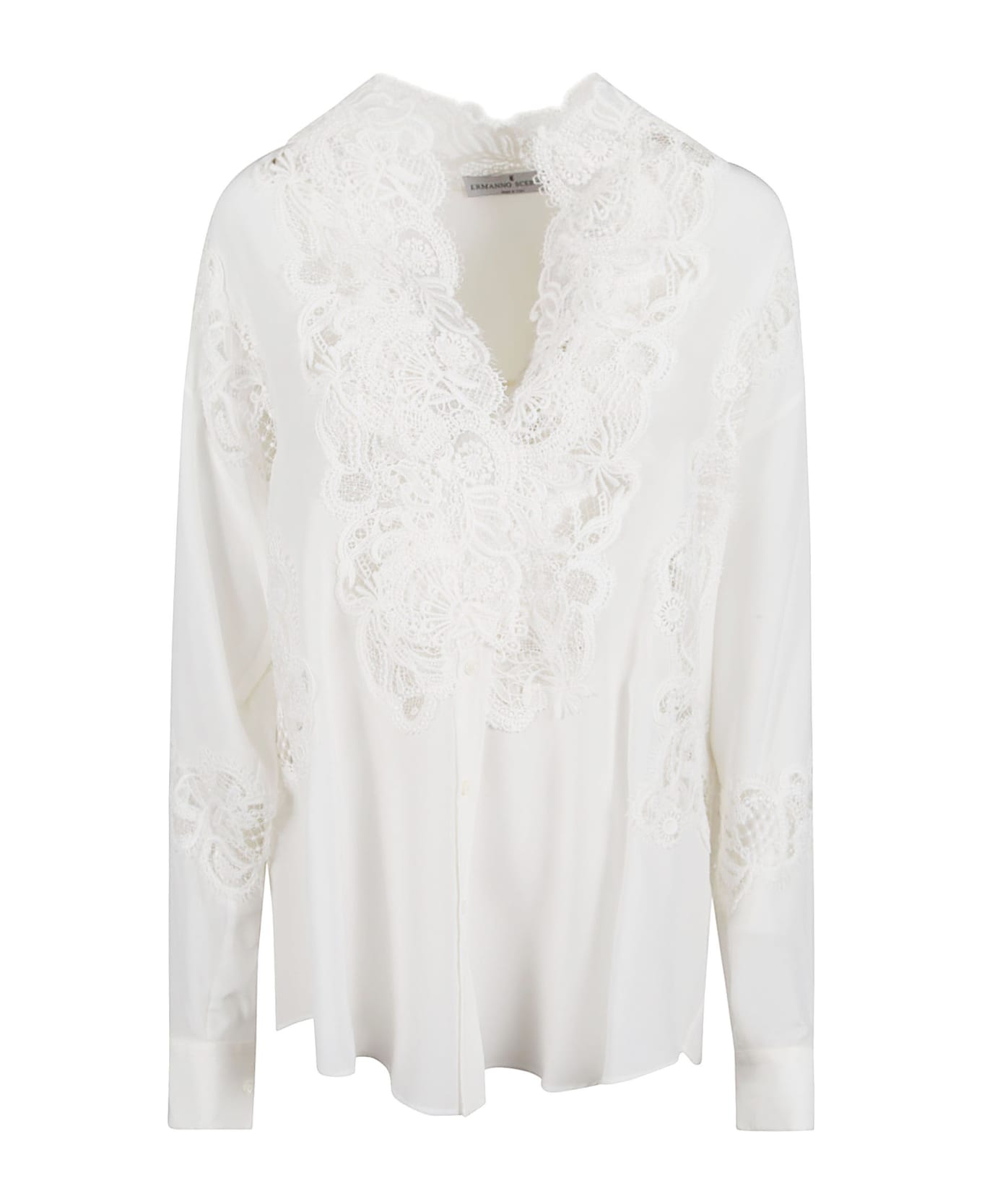 Ermanno Scervino Floral Blouse - White ブラウス