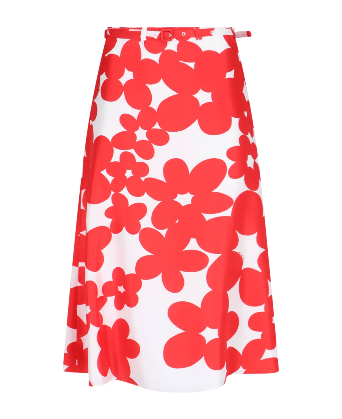 Marni 
dillies
 Silk Midi Skirt - Red