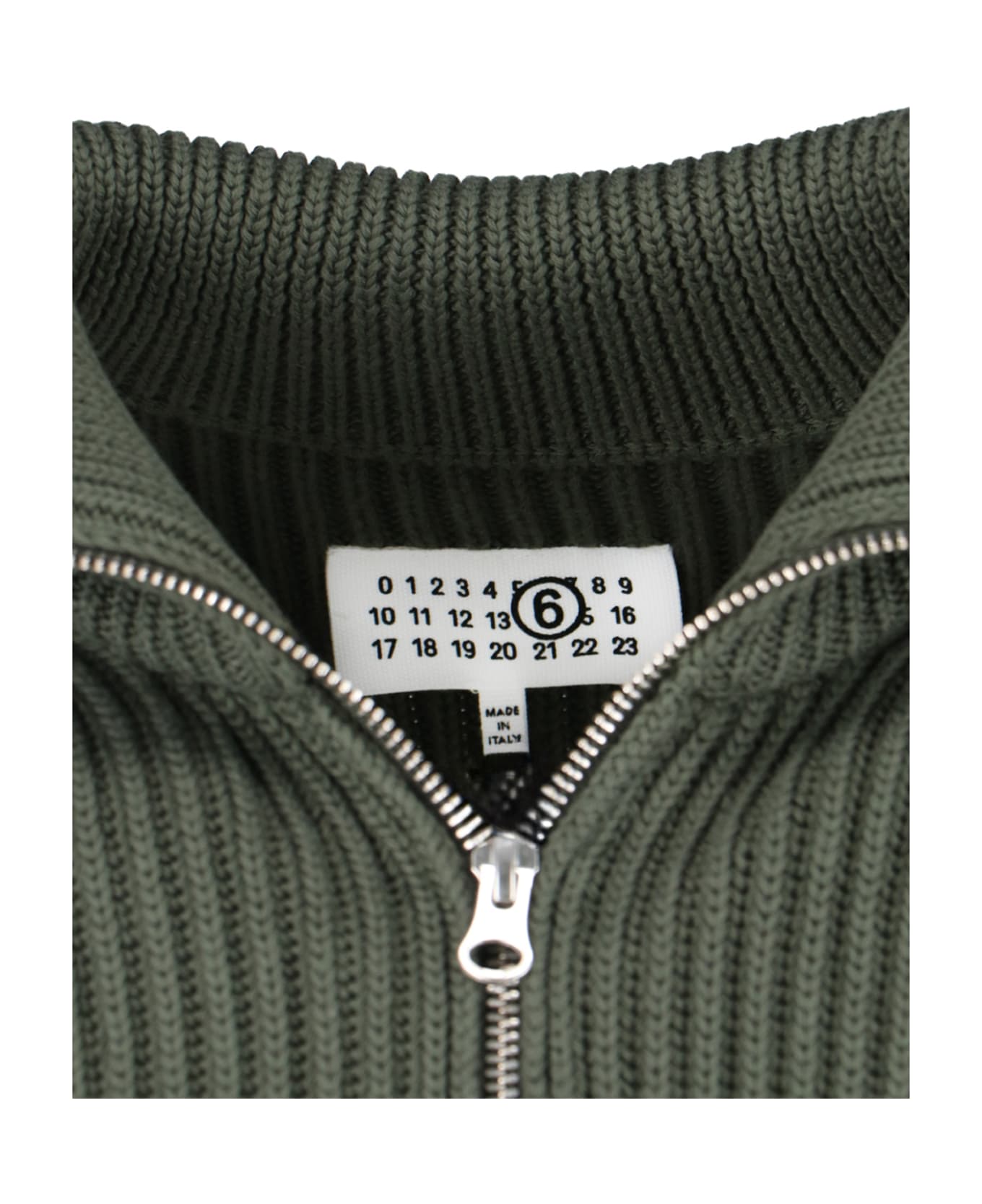 MM6 Maison Margiela Zip Sweater - Green
