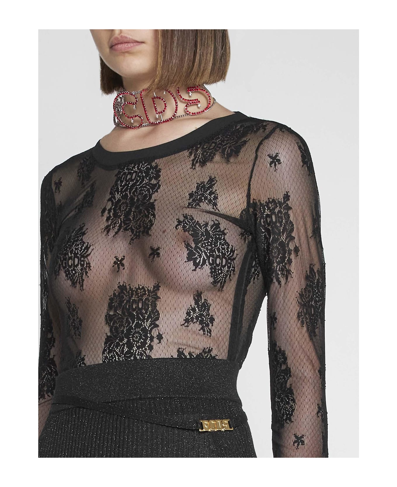 GCDS Lace Top - Black