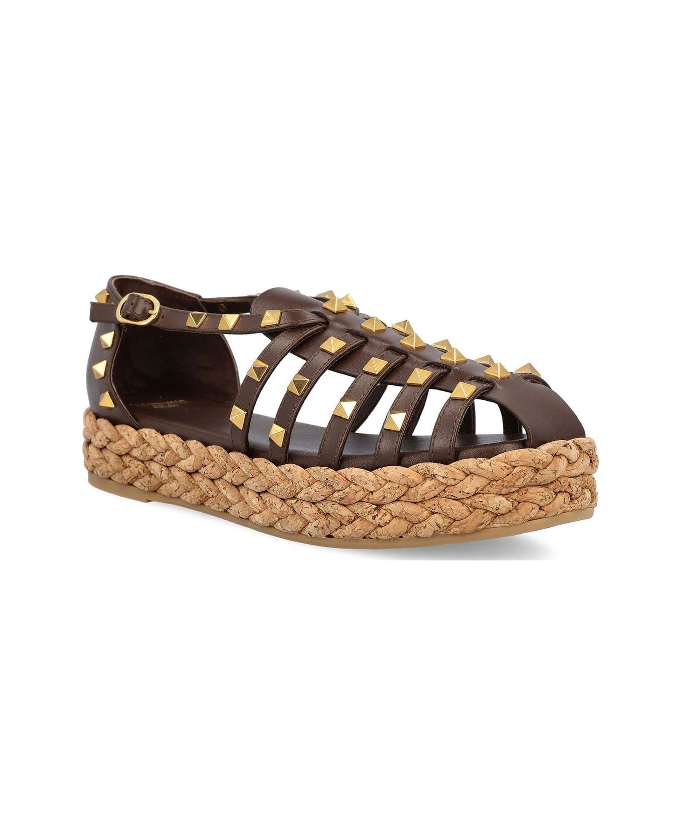 Garavani Rockstud Buckle Detailed Flat Shoes - Thumbnail 3