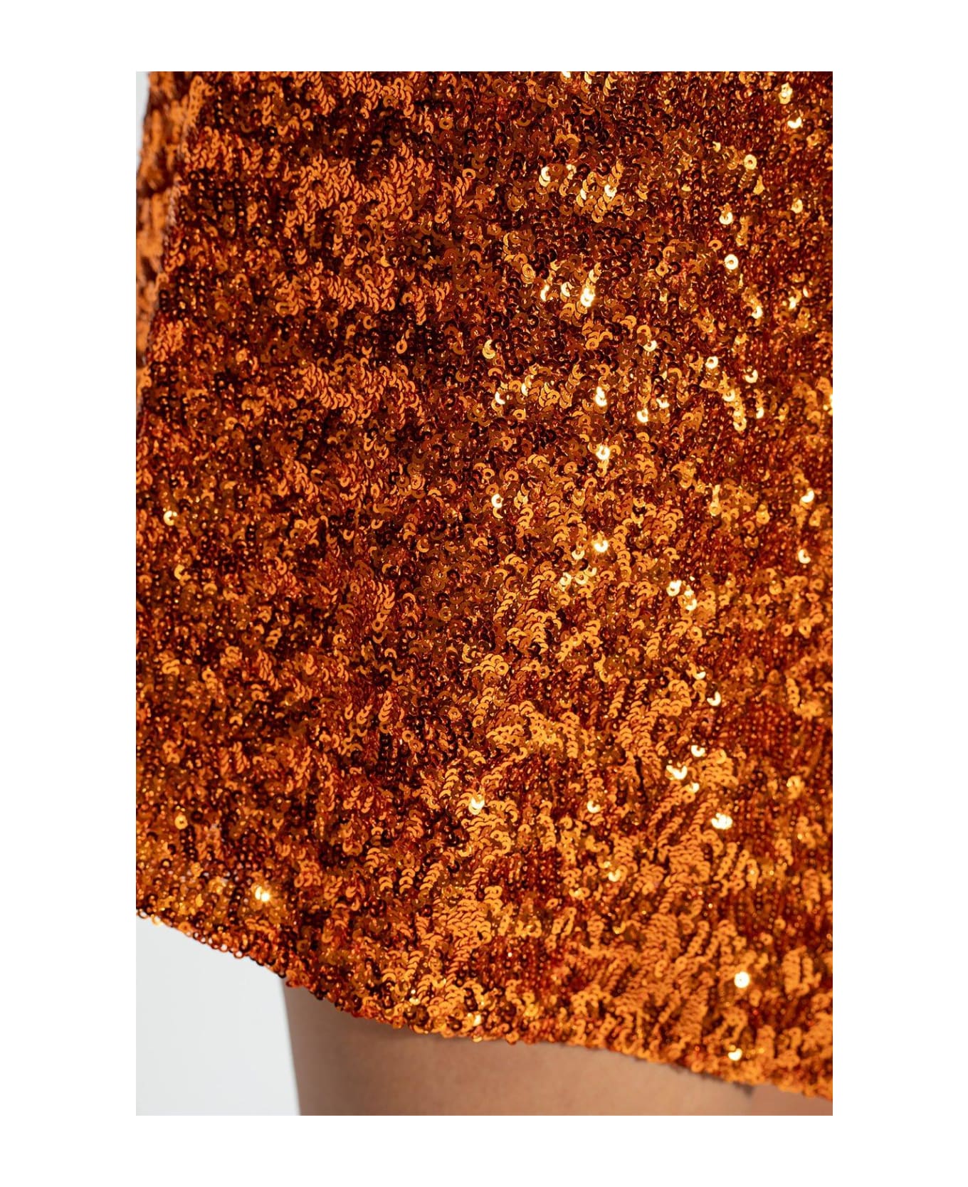 The Attico Sequin Mini Skirt - Orange