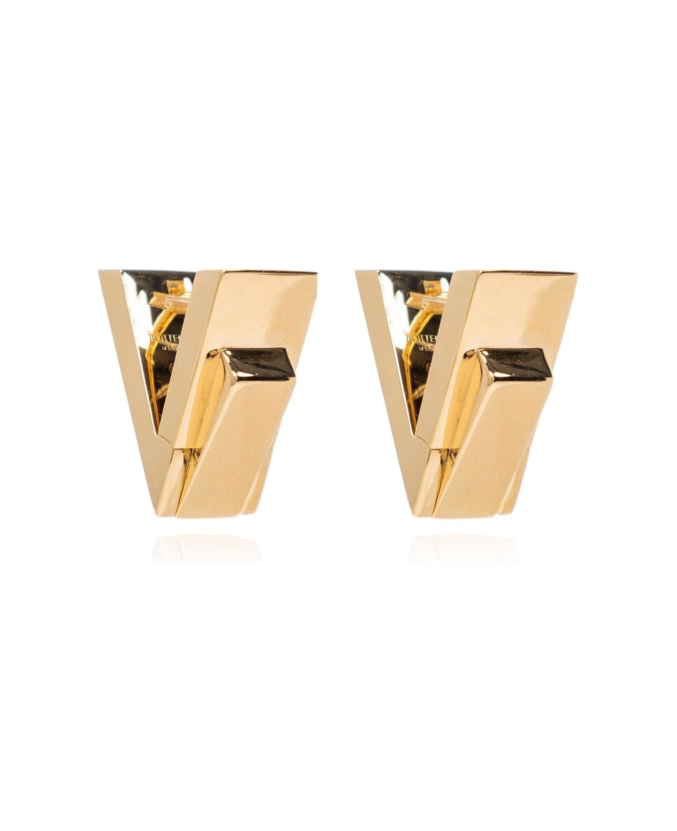 Bottega Veneta Pleat Earrings - Gold