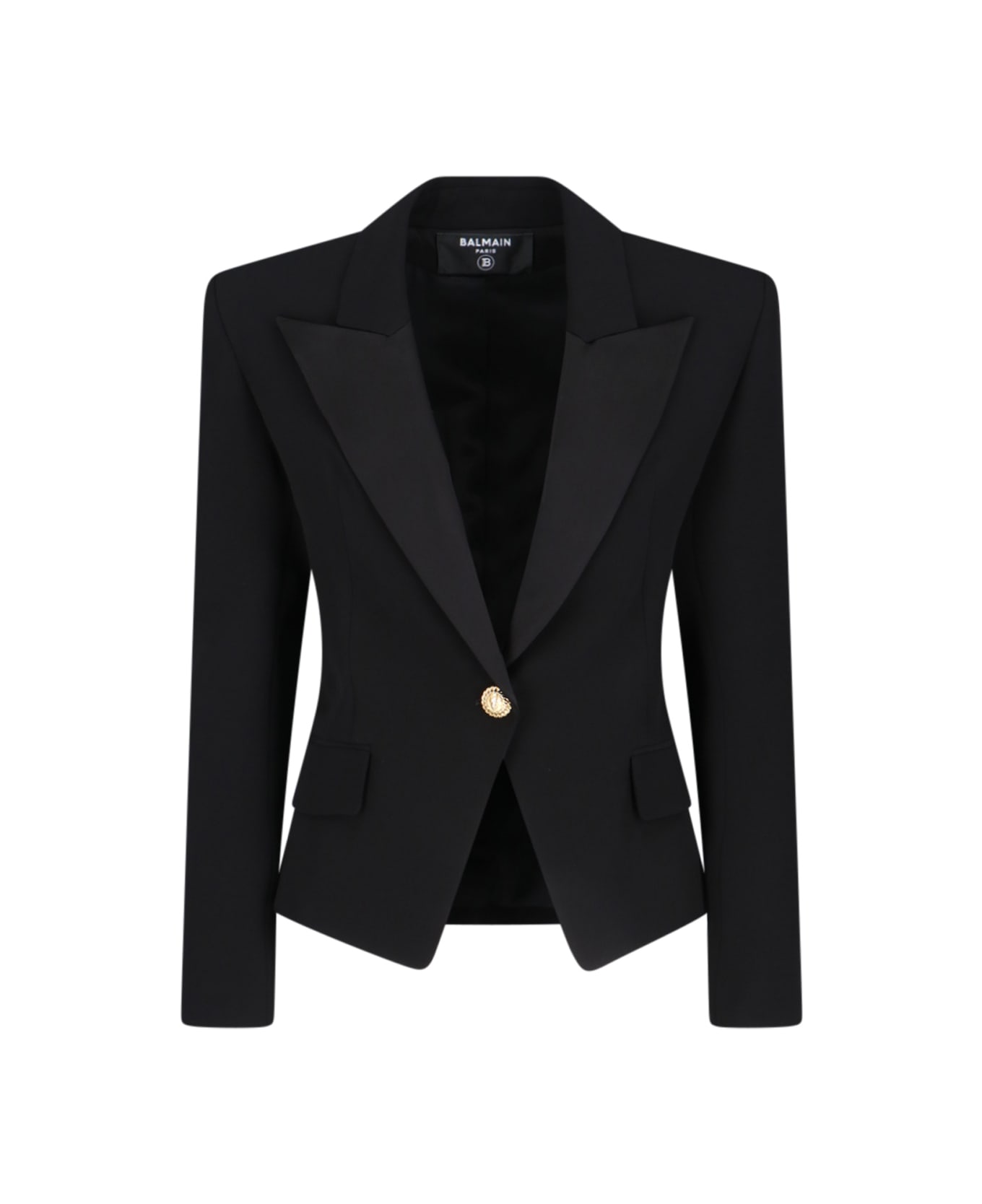 Balmain Single-breasted Crepe Blazer - Black  