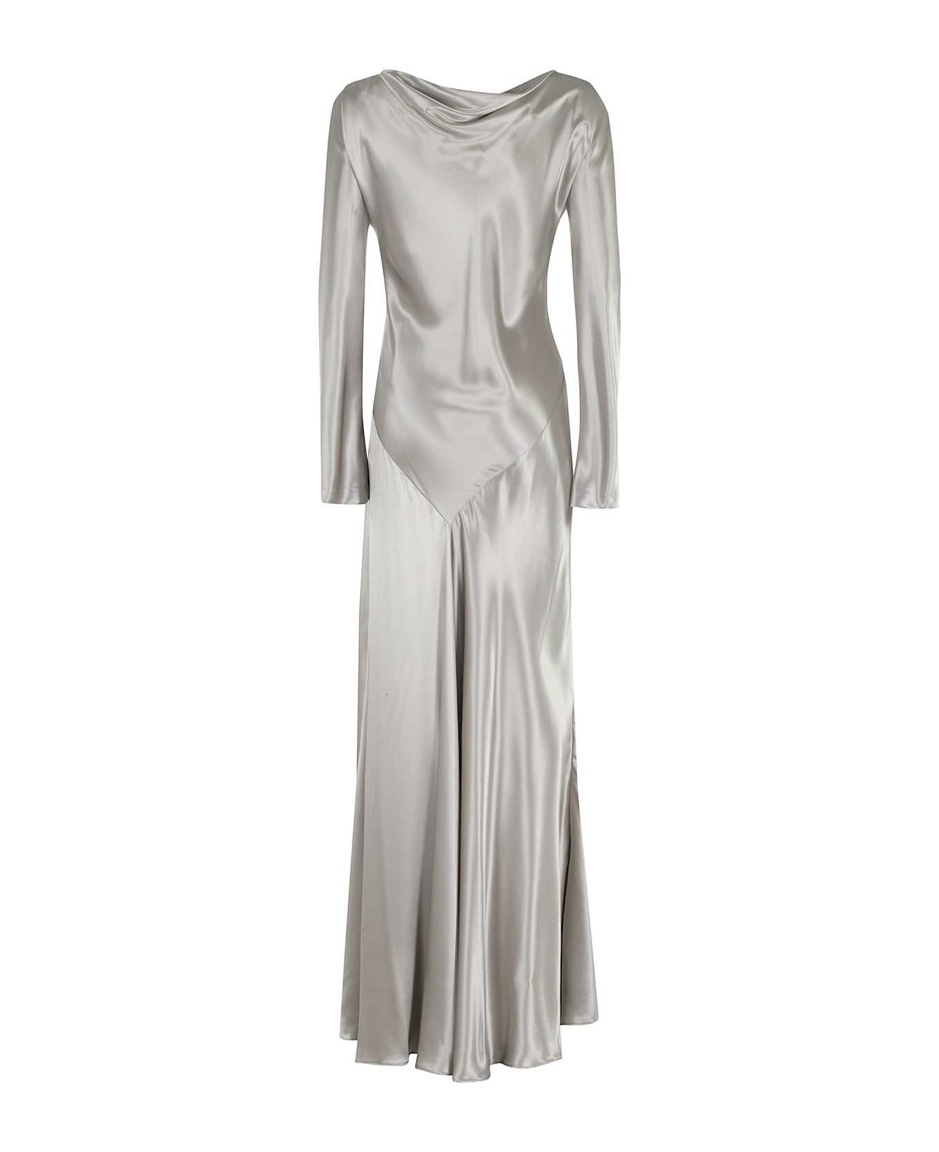 Alberta Ferretti Abito Raso Lucido - Ghiaccio