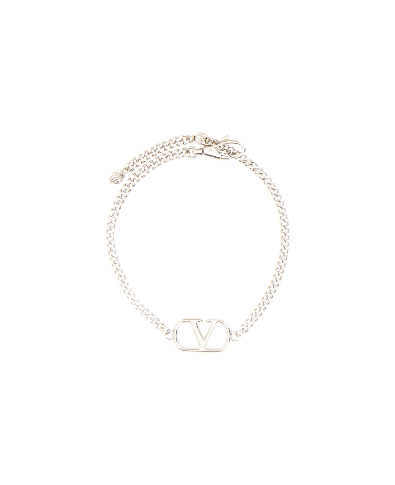 Valentino Garavani Silver Metal Bracelet - Silver