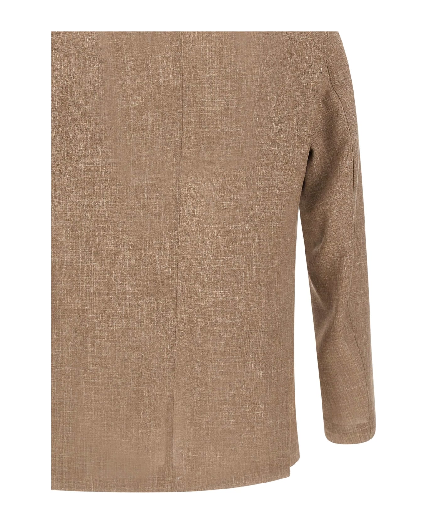 Barba Napoli Wool, Silk And Linen Blazer - BROWN ブレザー