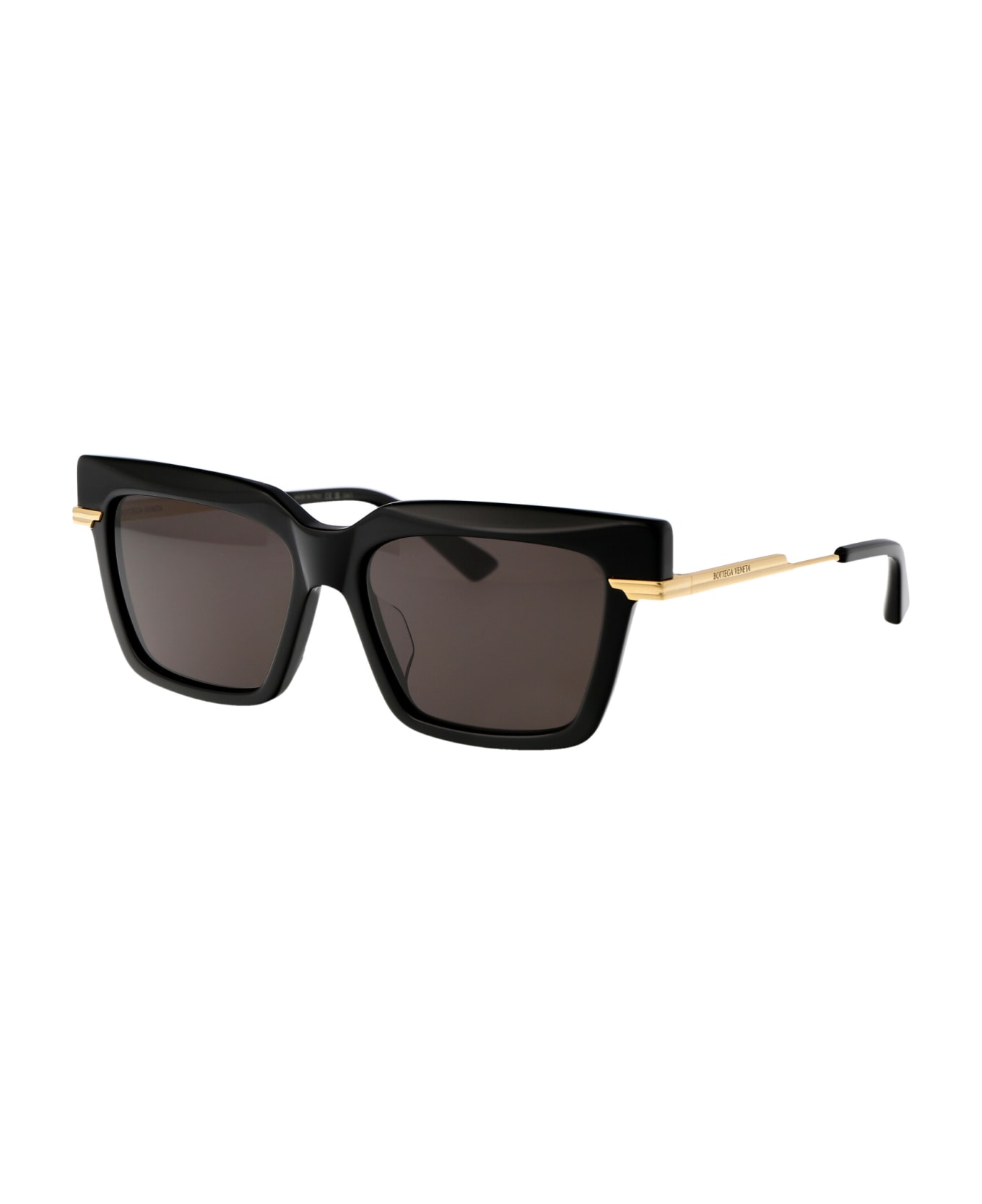 Bottega Veneta Eyewear Bv1242s Sunglasses - 001 BLACK GOLD GREY