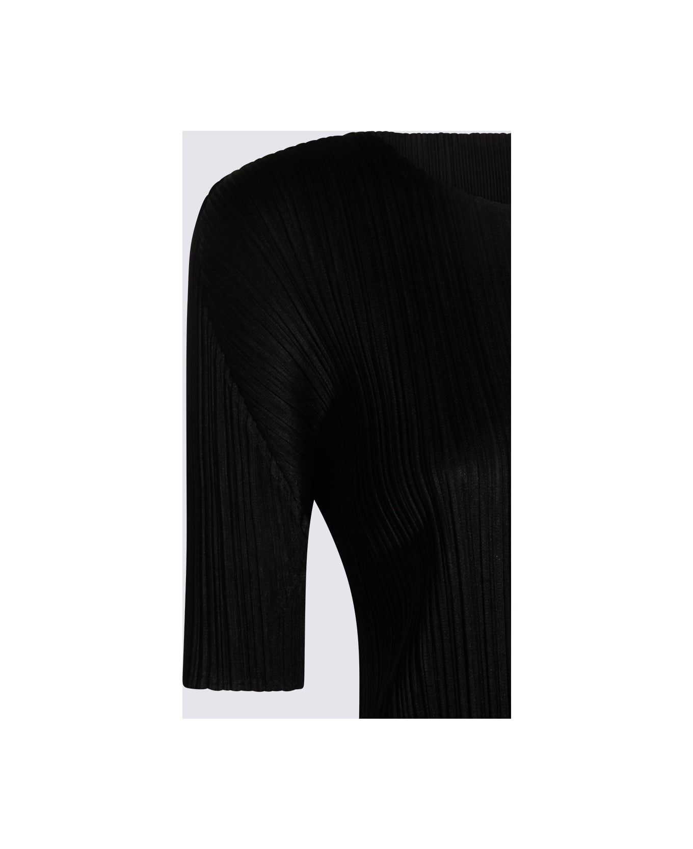 Pleats Please Issey Miyake Black Midi Dress - Black