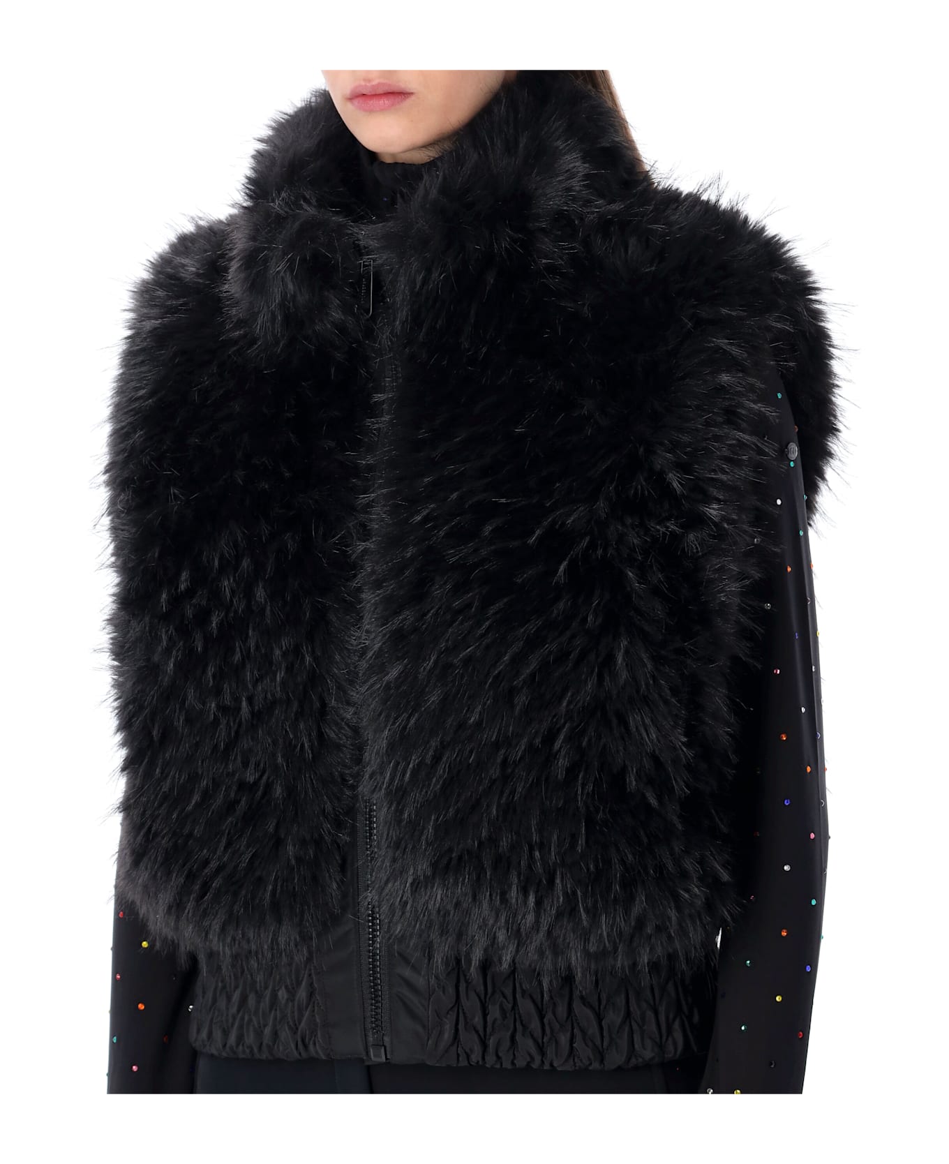 Goldbergh Dahlia Reversible Faux Fur Bodywarmer - BLACK