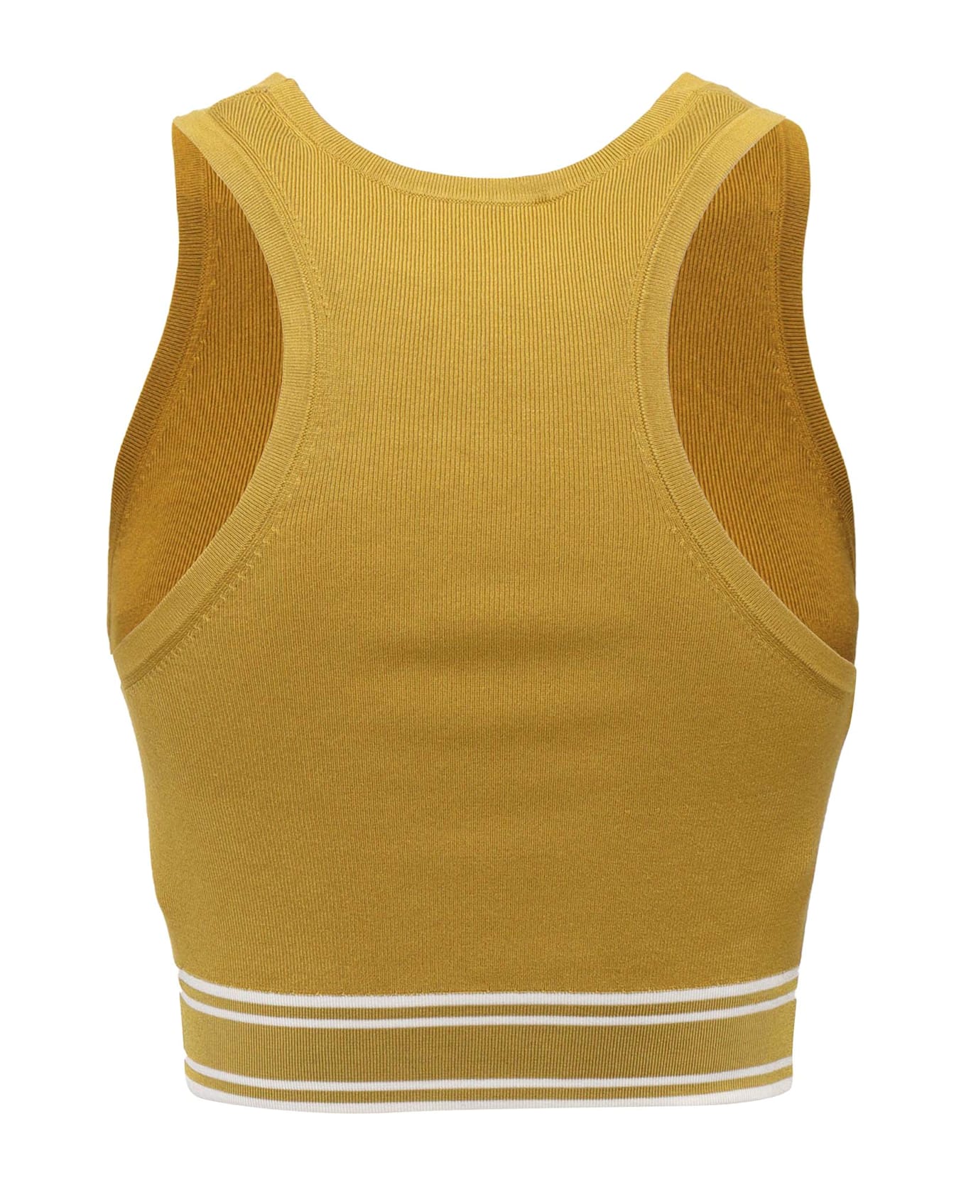 Elisabetta Franchi Yellow Tricot Top - YELLOW