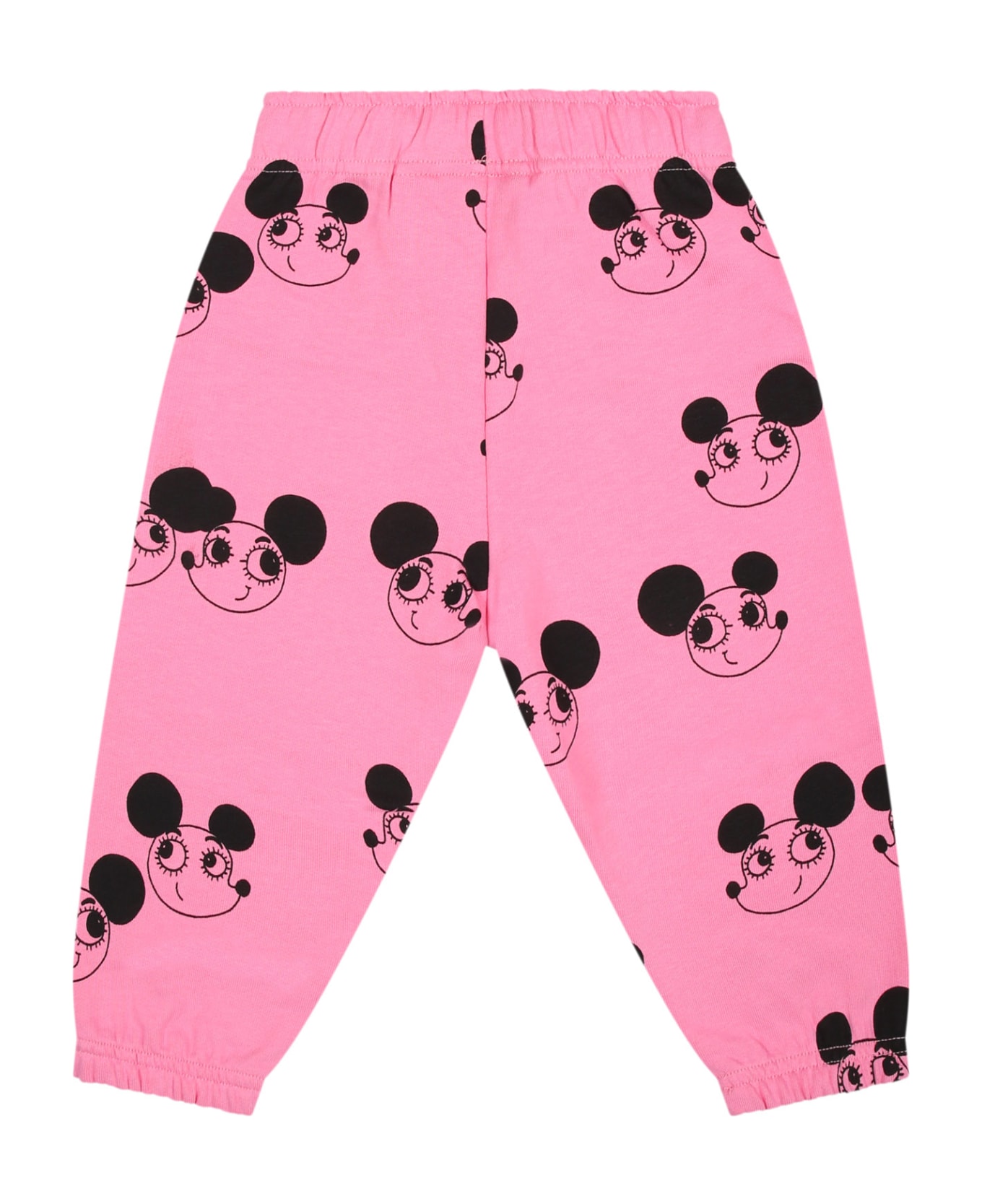 Mini Rodini Pink Trousers For Baby Girl With Mice - Pink