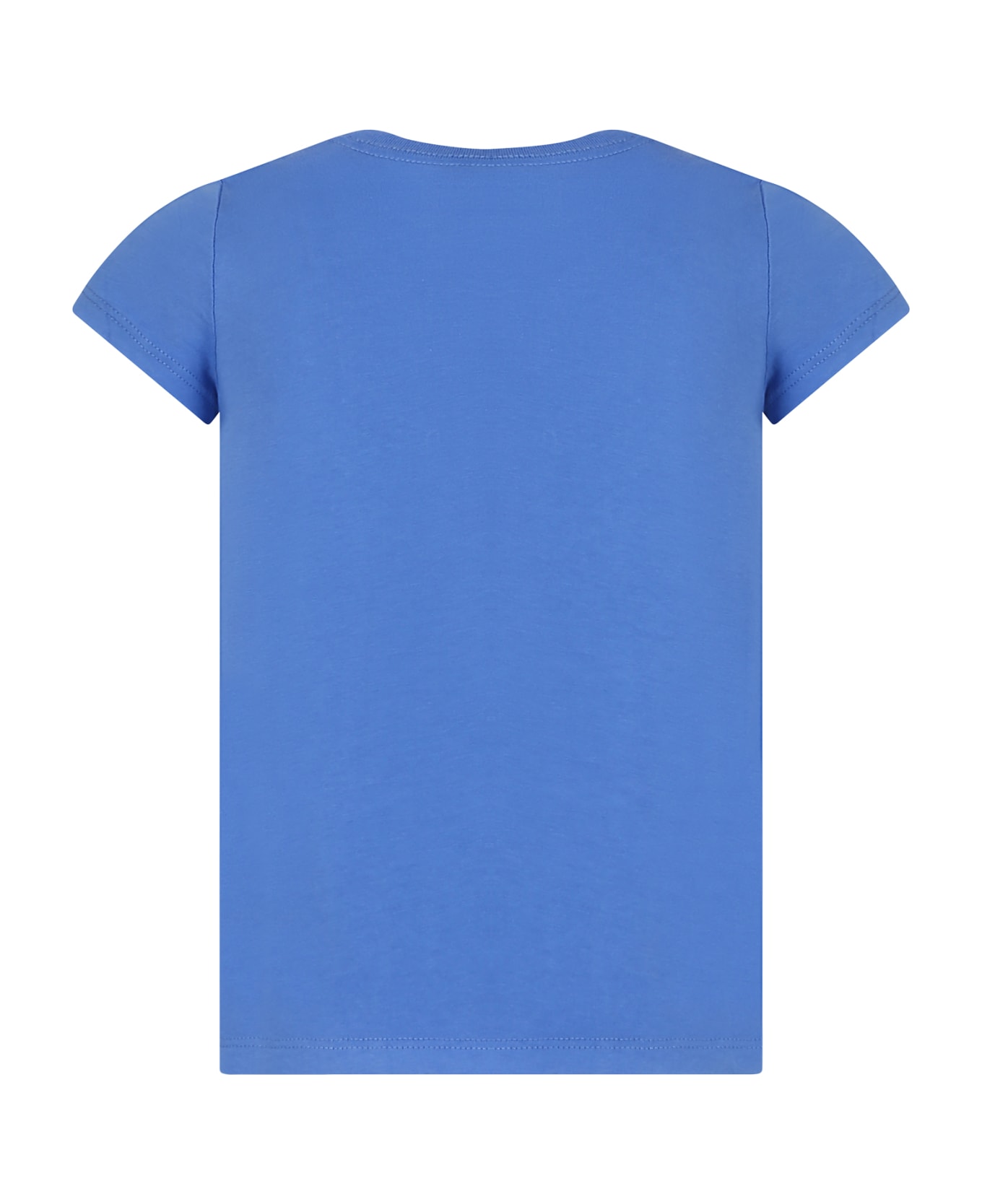 Ralph Lauren Light Blue T-shirt For Girl With Polo Bear - Light Blue