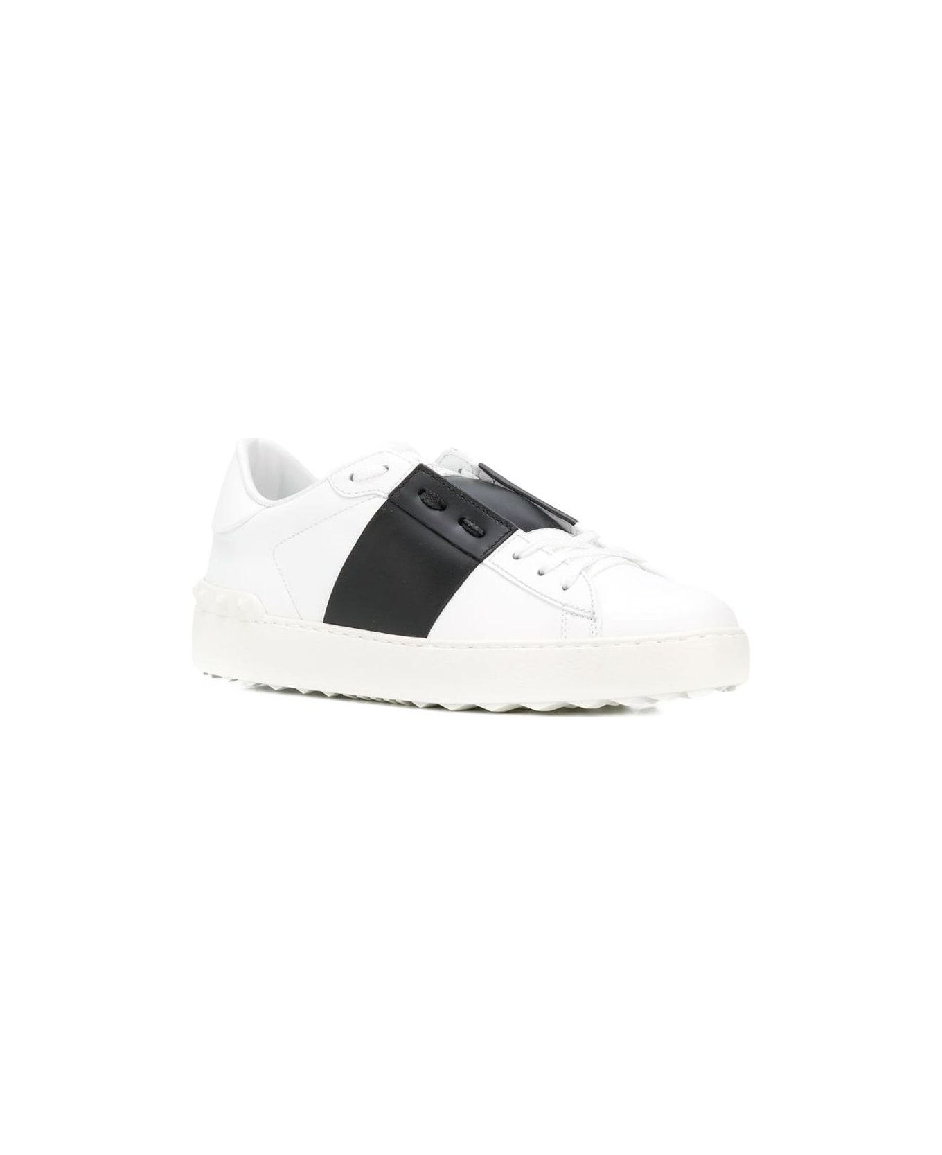 Valentino Garavani Open Leather Sneakers - Black