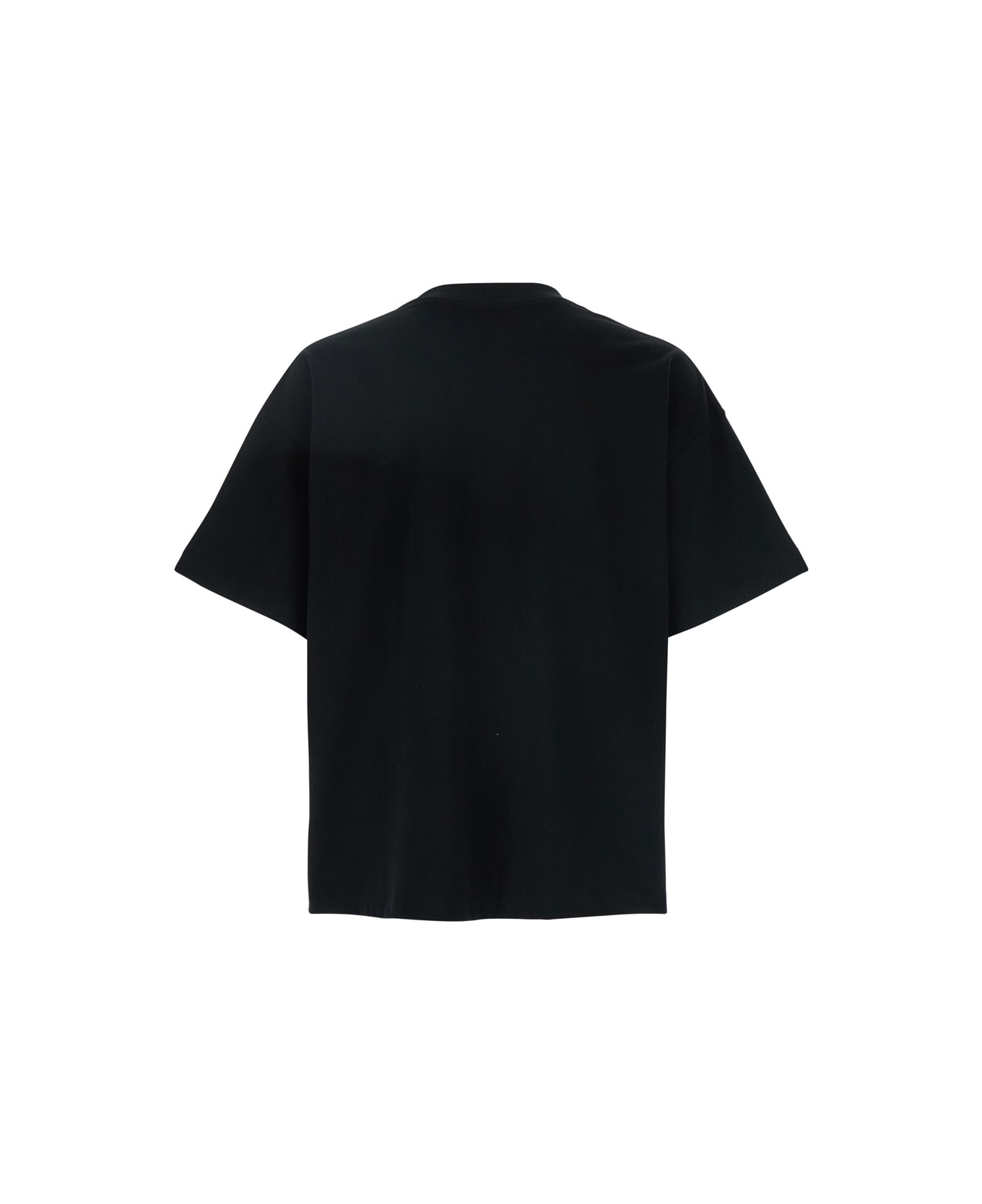 AMIRI 'snake' Black Crewneck T-shirt With Maxi Logo Print On The Front In Cotton Man - Black