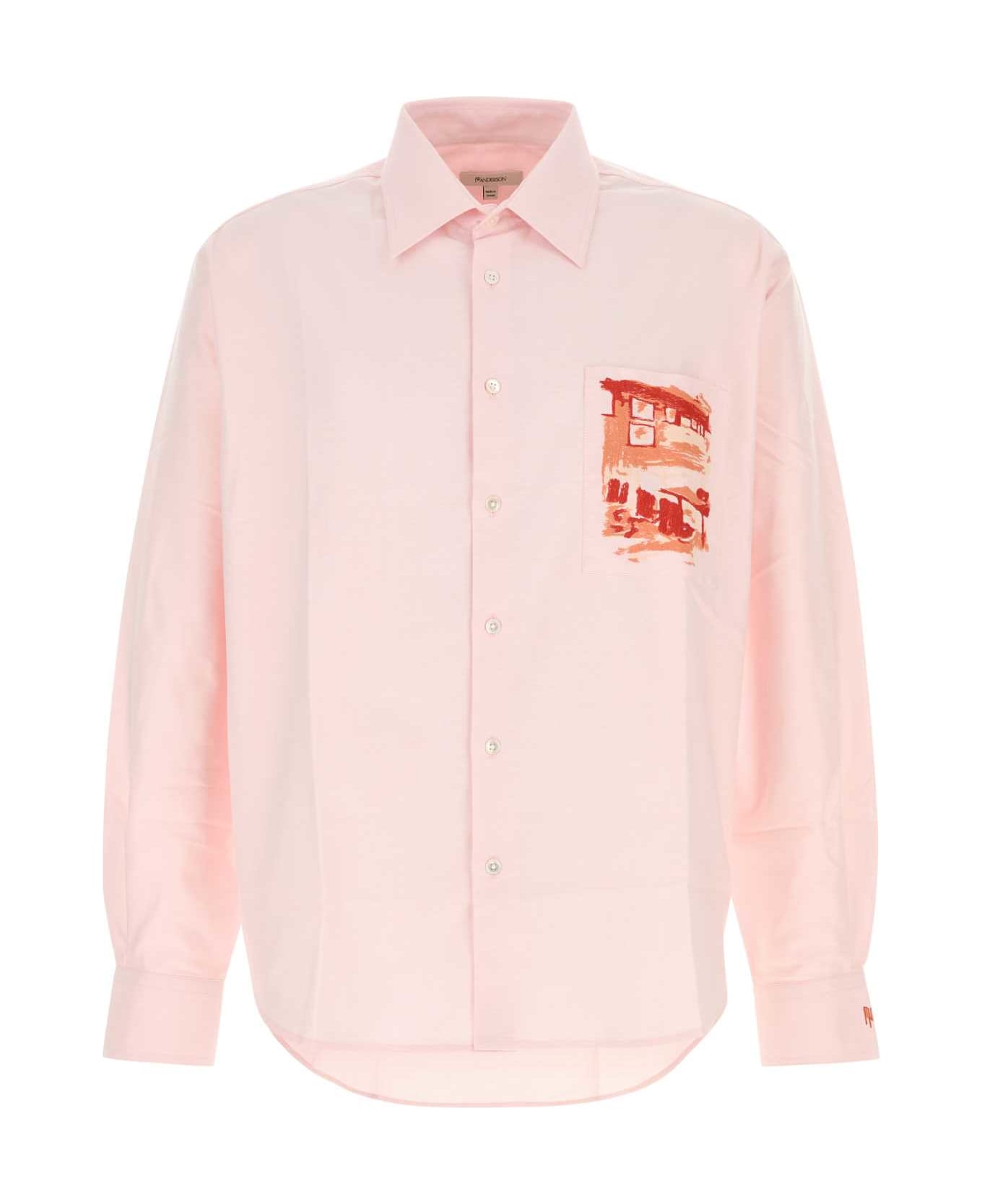J.W. Anderson Pastel Pink Oxford Shirt - PALEPINK