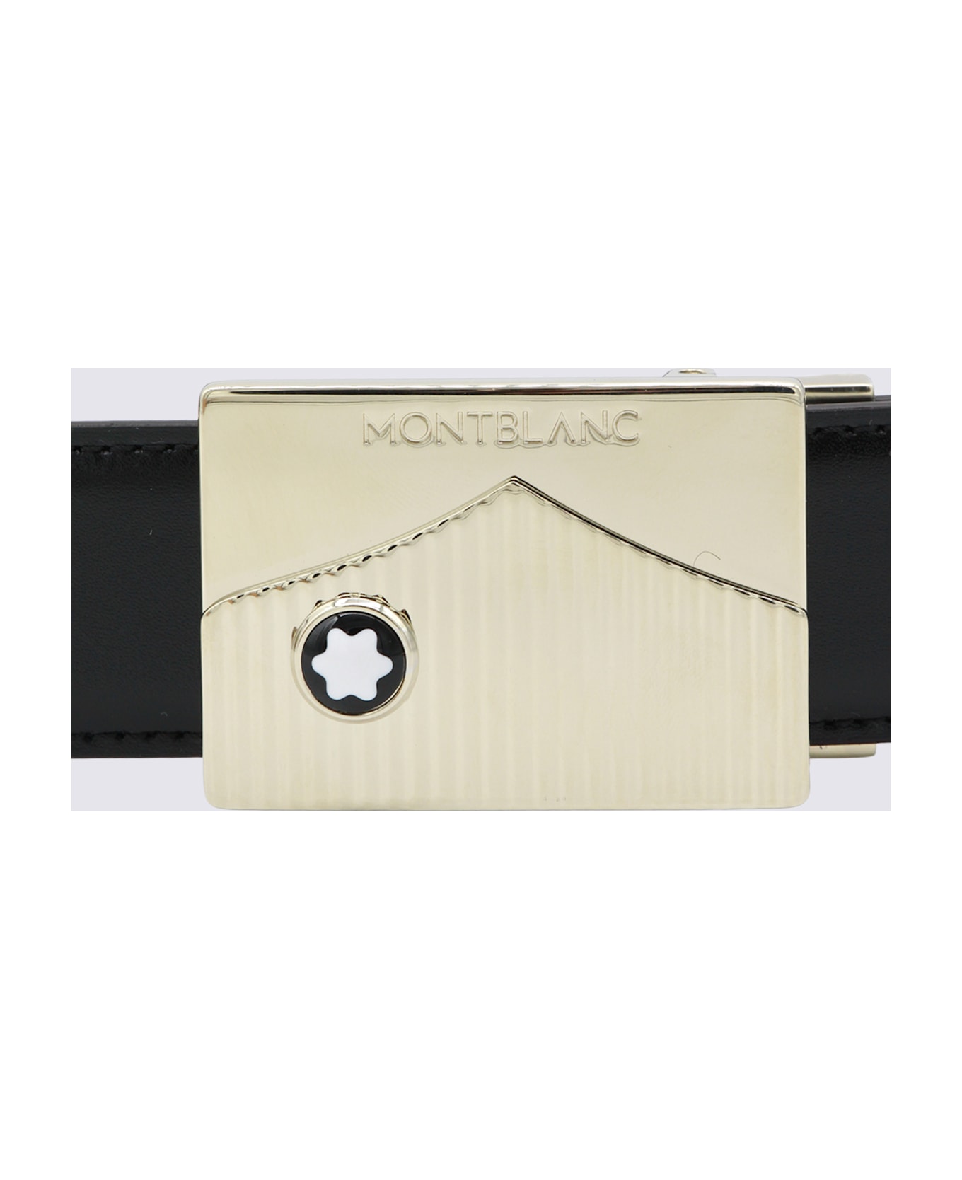 Montblanc Black Leather Belt - Black